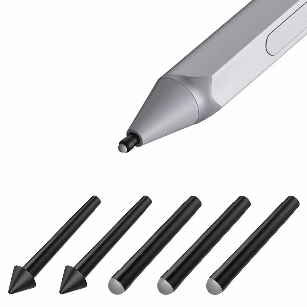 TiMOVO Punte per Surface Pen, [5 Pezzi] Originale HB / 2H Surface Pen Punte, Punte di Ricambio Compatibile con Microsoft Surface Pro 2017 Pen (Modello 1776) & Surface Pro 4 Pen - Nero