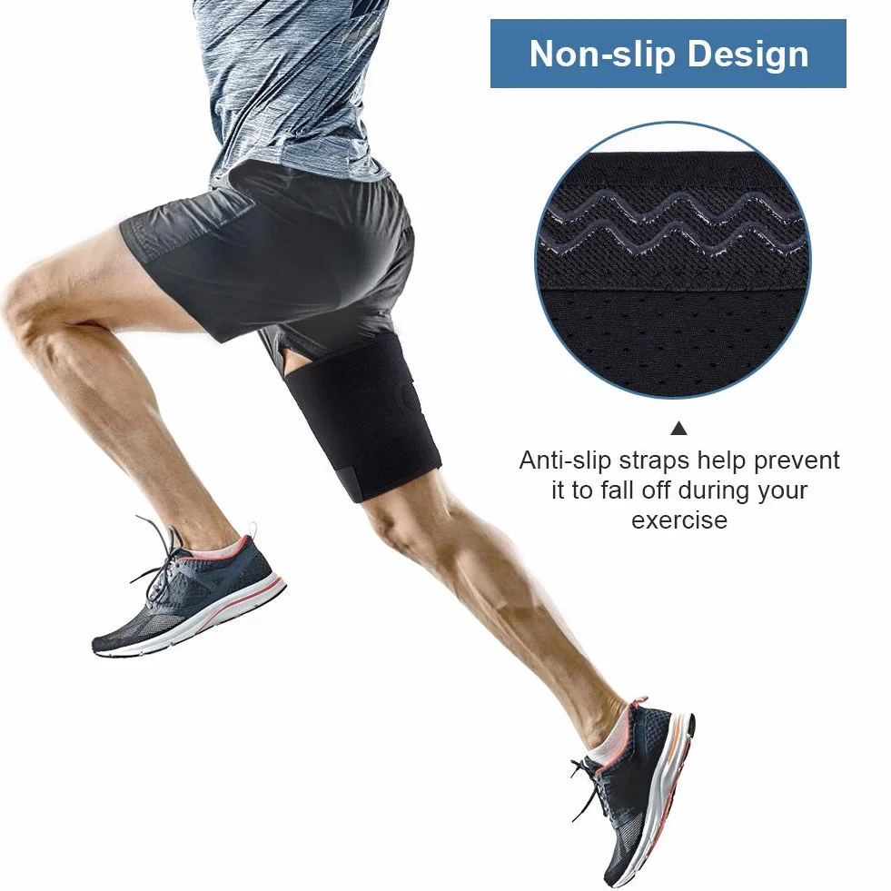 Fascia Coscia Regolabile a Compressione Neoprene per Anca Inguine Ginocchio Destra o Sinistra