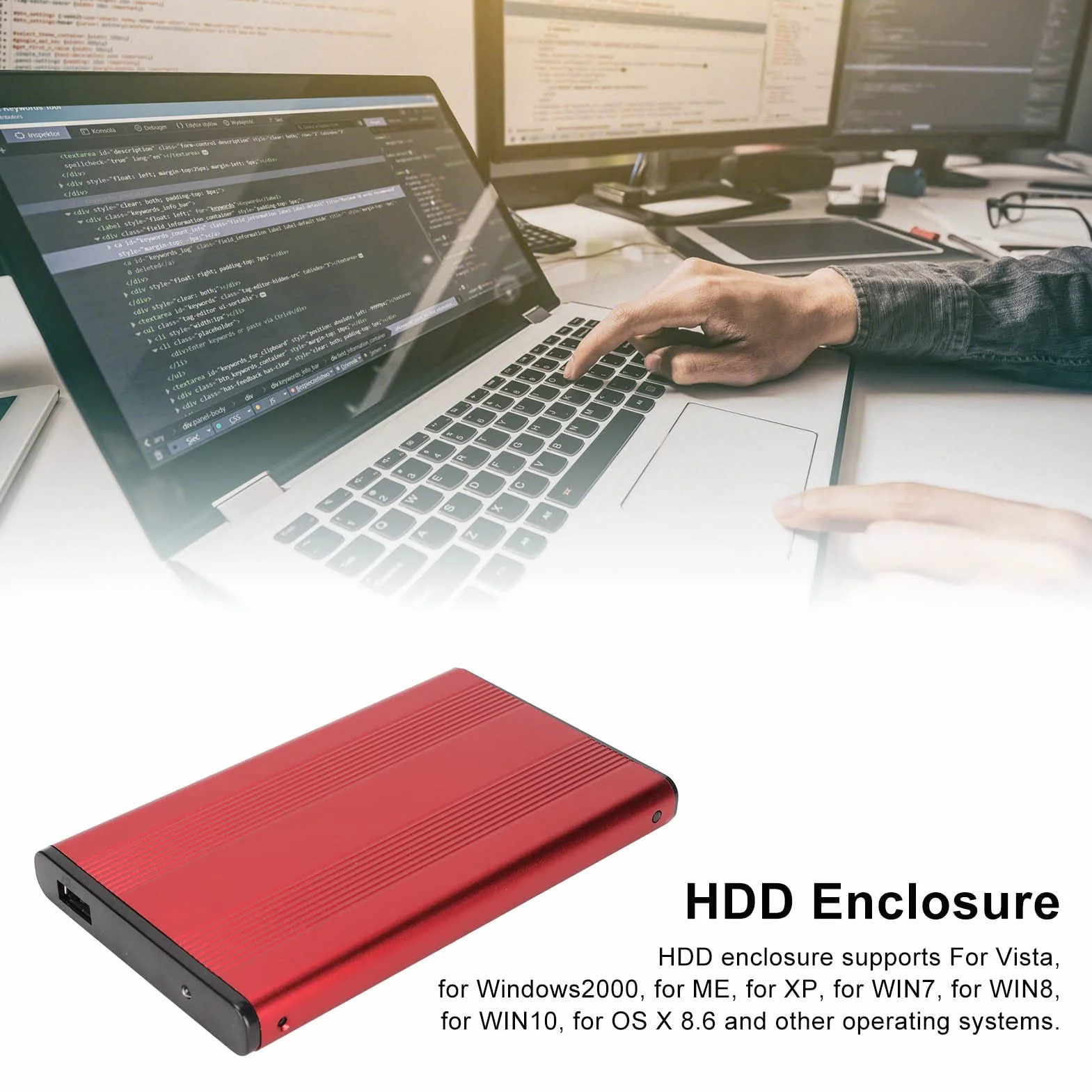 Custodia per disco rigido esterno 2,5 pollici SSD portatile 2 TB USB 3.0 antistatica