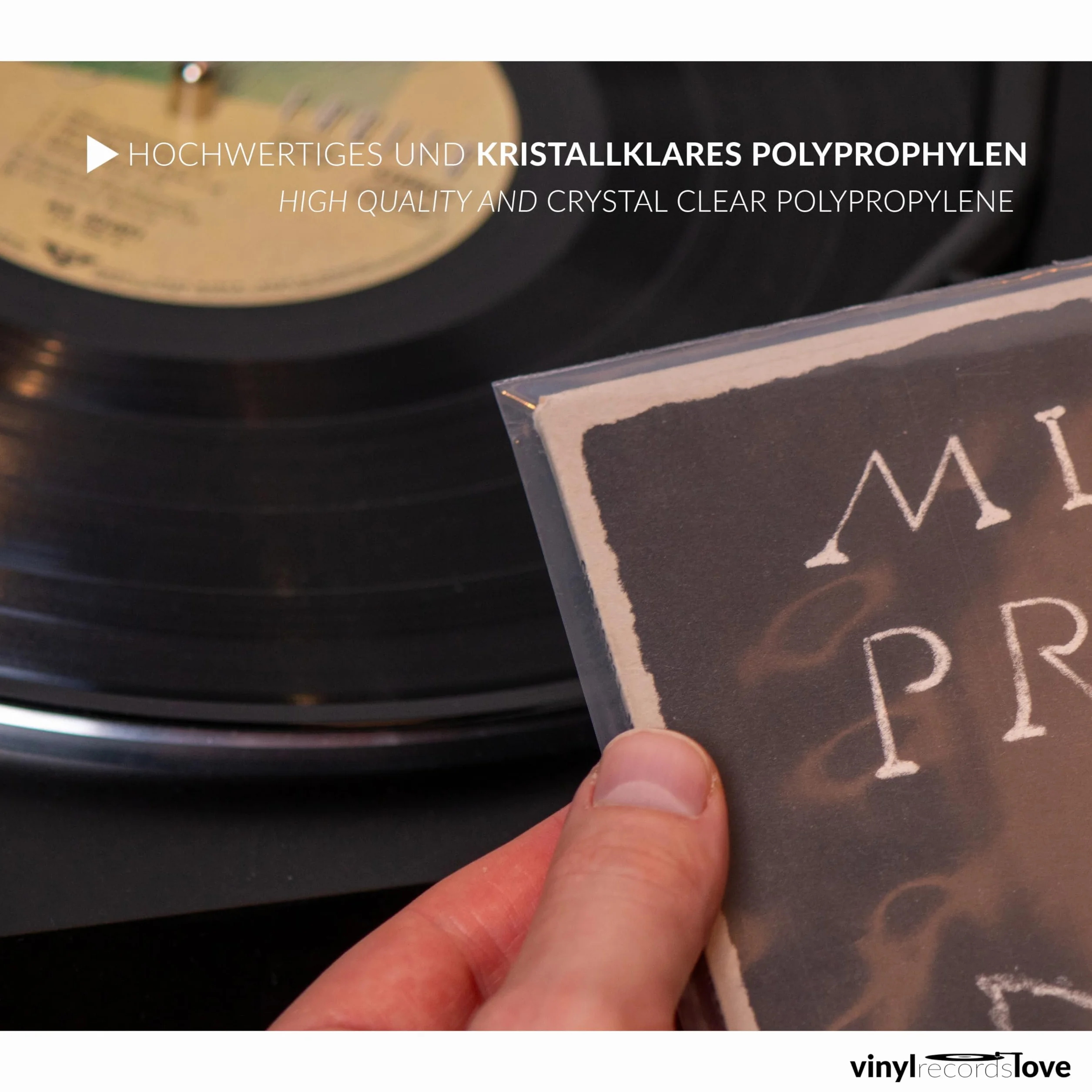 Buste Vinili 33 Giri | 50 Pezzi Molto Trasparenti e Robuste in Polietilene | Protezione Ottimale | Antistatiche | Vinyl Sleeves