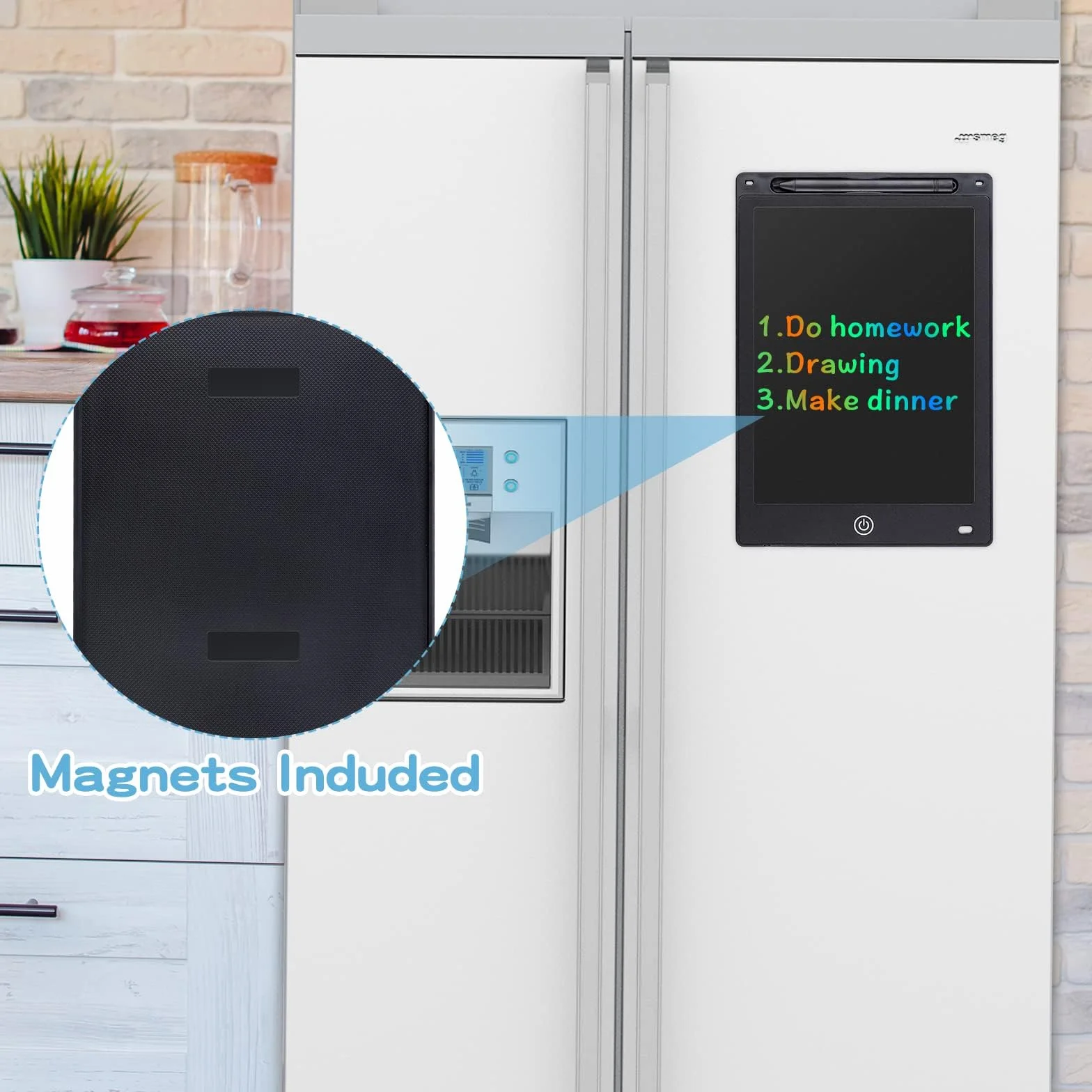 Coolzon Tavoletta Grafica LCD 10 Pollici con Lavagnetta Cancellabile per Bambini, Nero