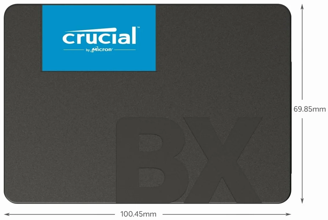 Crucial BX500 480 GB SSD Interno 3D NAND SATA 2.5 Pollici 540 MB/s Nero
