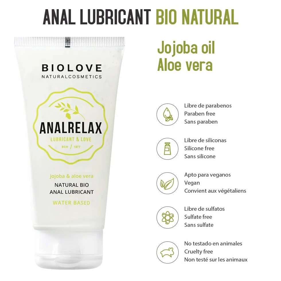 Anal Relax Gel Lubrificante Anale a base d'acqua con jojoba e aloe vera 100ml