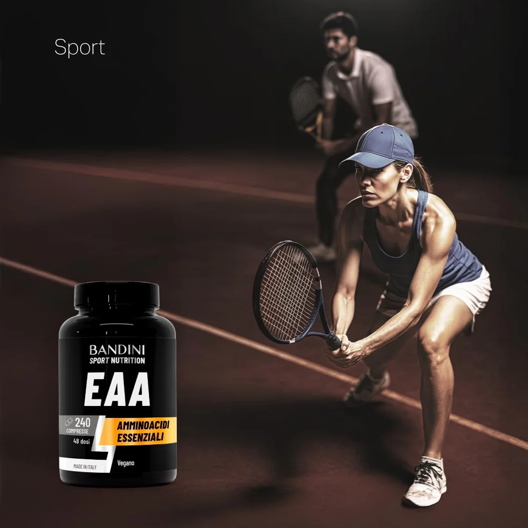Bandini EAA Aminoacidi Essenziali 240 Compresse - Pre Post Workout - Crescita Muscolare - Vegan