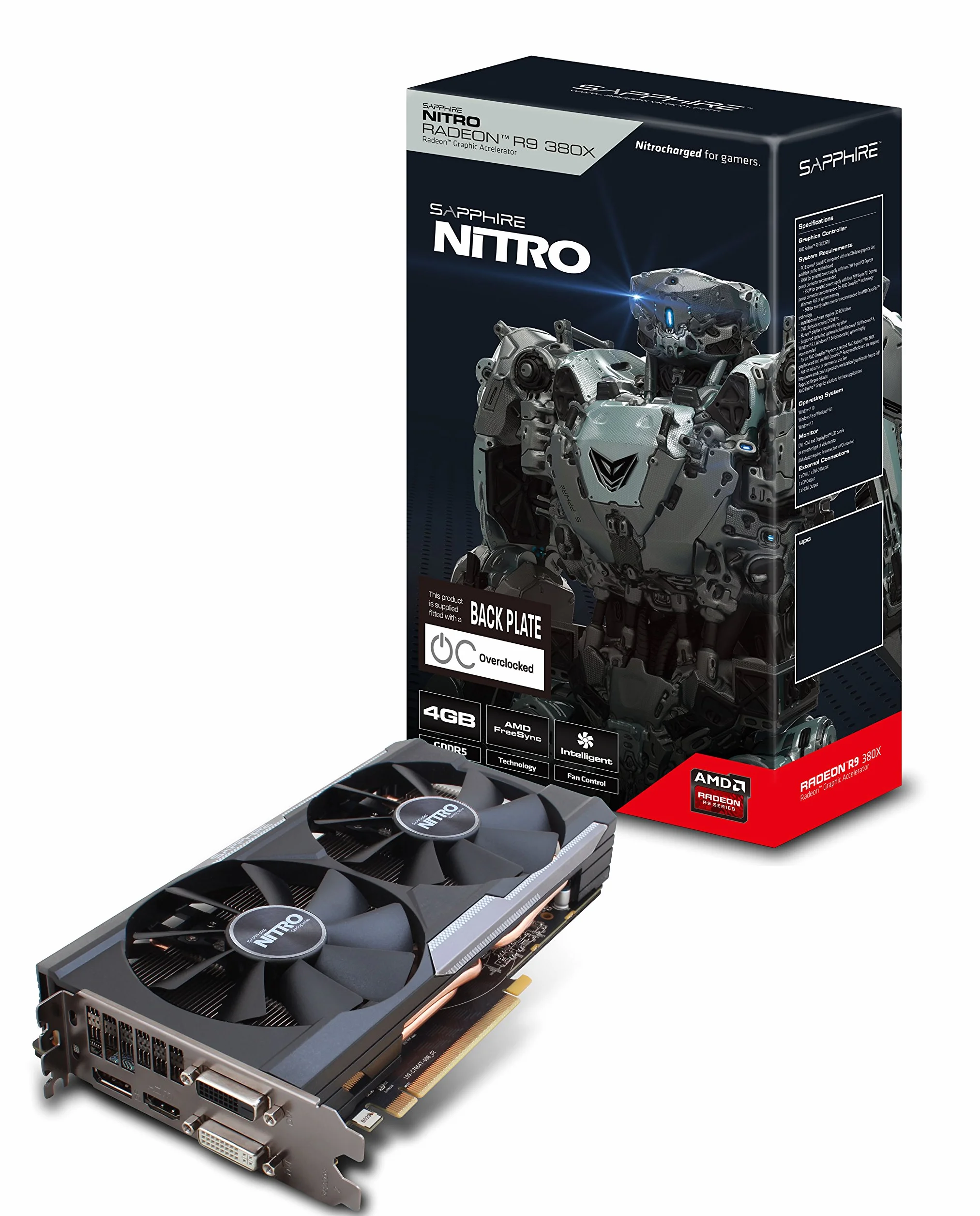 Sapphire VGA Sap Radeon R9 380X Scheda Grafica da 4GB, GDDR5 Nero