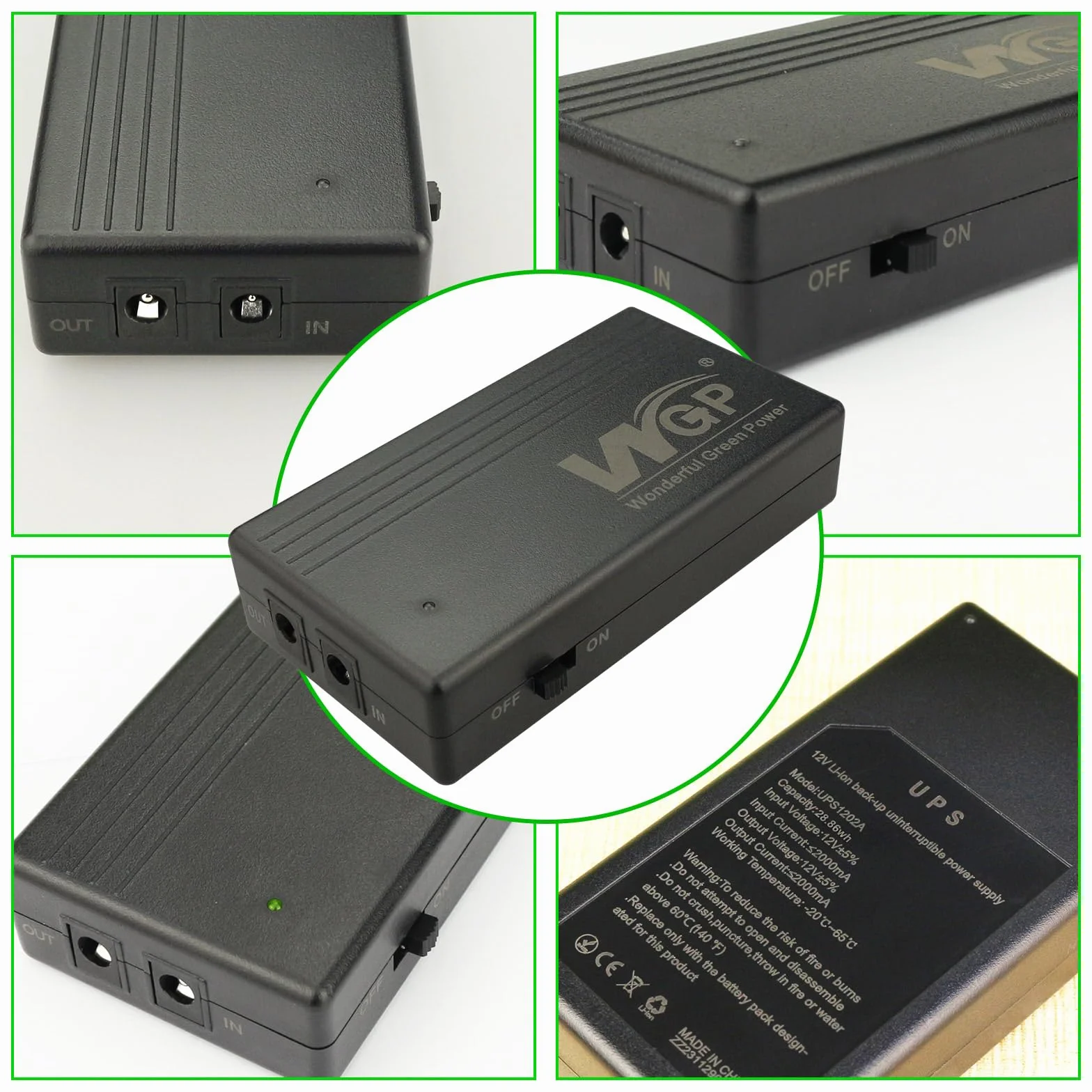 Gruppo di Continuità Mini UPS 12V 7800mah,Banca di Potere Backup Batteria alimentazione ininterrotta per Router Modem Fotocamera CPE,Singola uscita 12V DC
