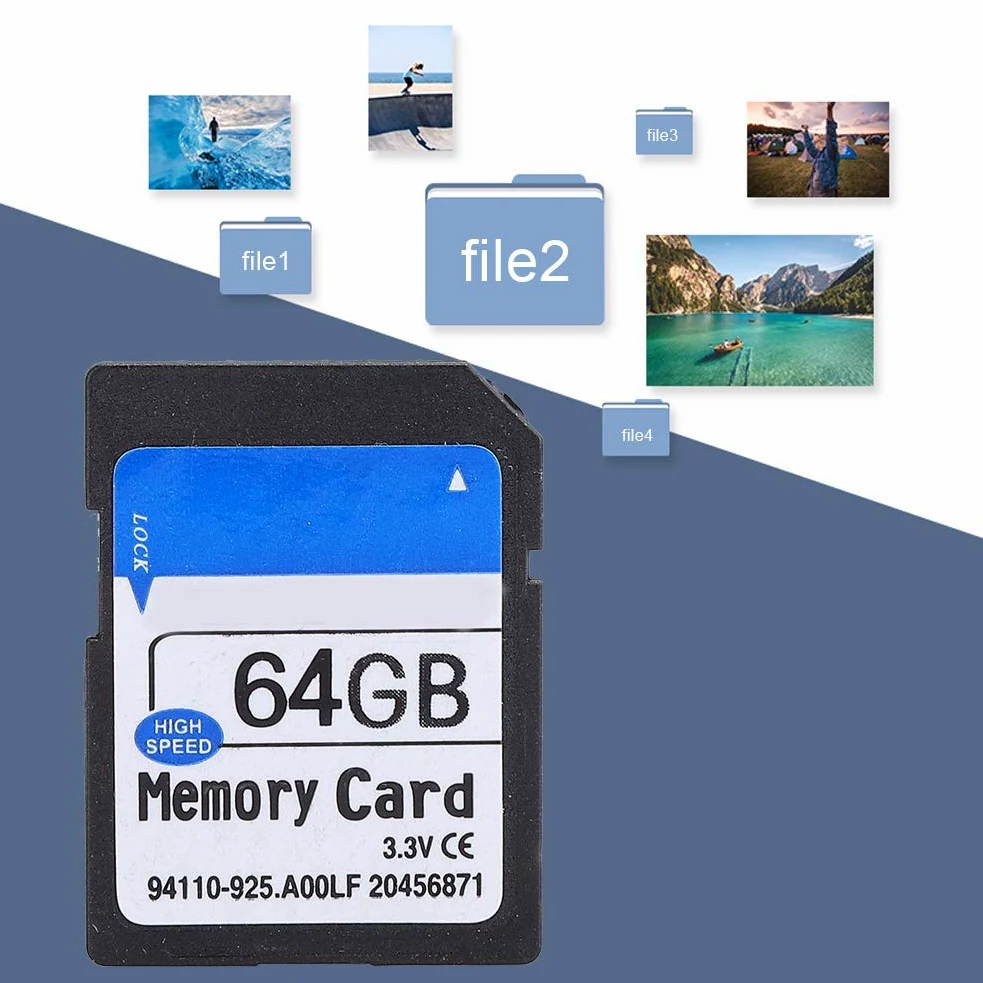 ciciglow Scheda di Memoria 1G/2G/8G/16G/32G/64G con Adattatore, Scheda di Memoria Ad Alta velocità 80-100M/S, di TF per Macchina da Gioco SLR Pro MP3 MP4 (64G)