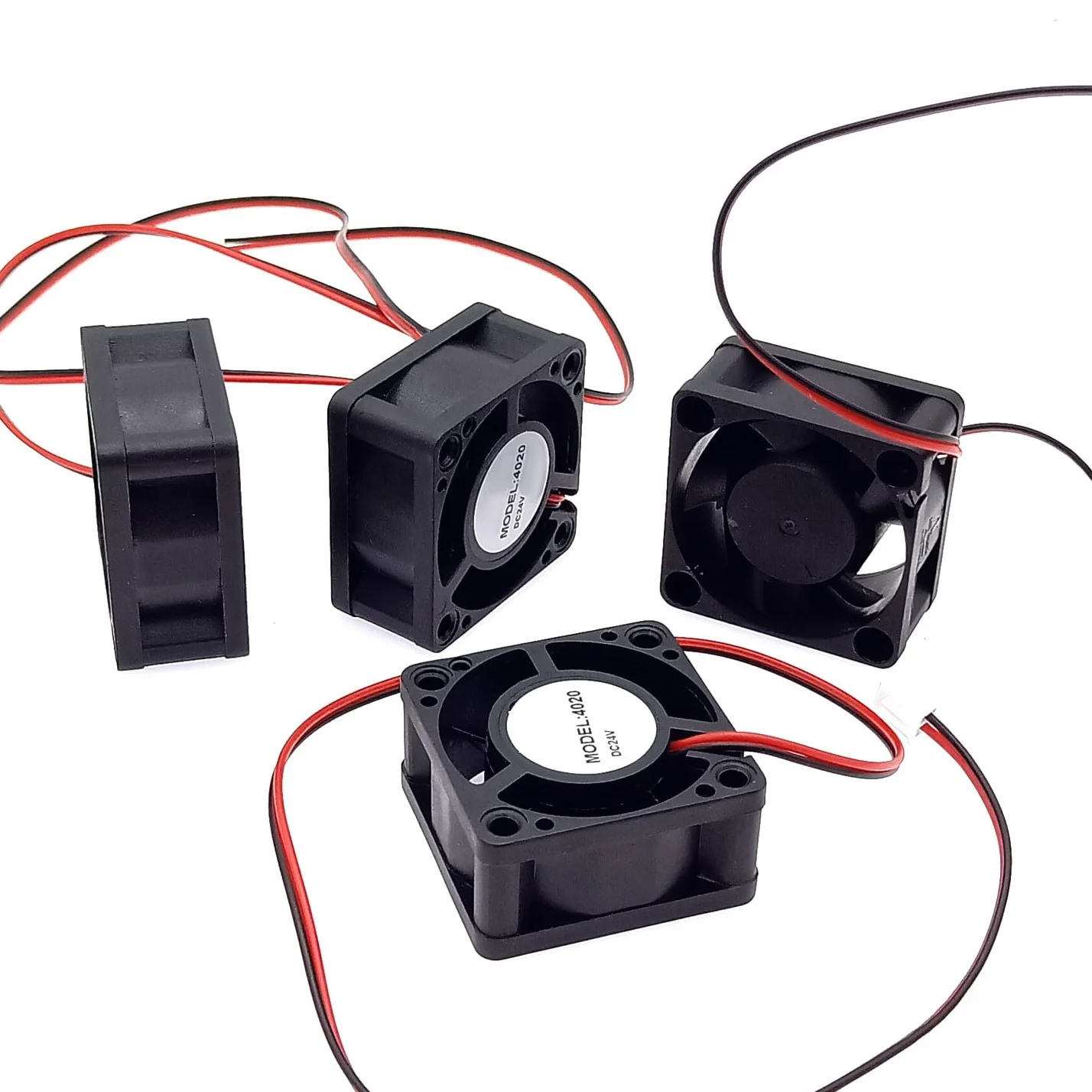 JZK 4PCS 40x40x20 mm DC 24V mini ventola di raffreddamento 40mm con connettore a 2 pin, 7700 rpm, 0.04A, 4020 ventola DC brushless 4cm per scheda di sviluppo, scheda grafica, ventola per stampante 3D