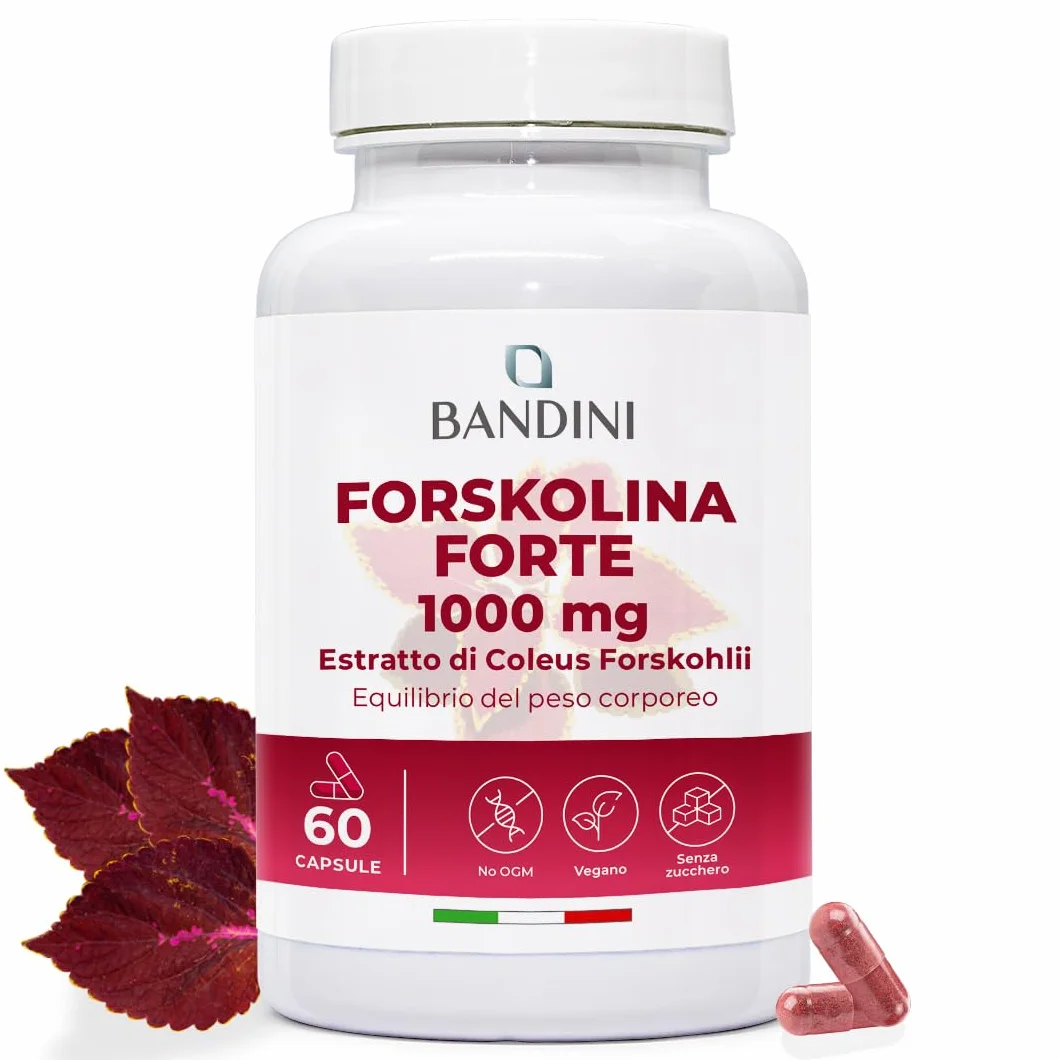 Forskolina Forte 1000mg 35:1 Coleus Forskohlii Estratto Vegan 60 Capsule Digestivo