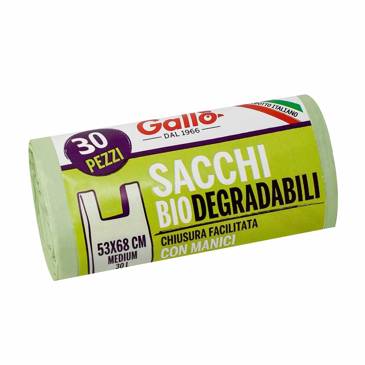 Gallo 30 Sacchetti biodegradabili 53x68cm 30 Litri