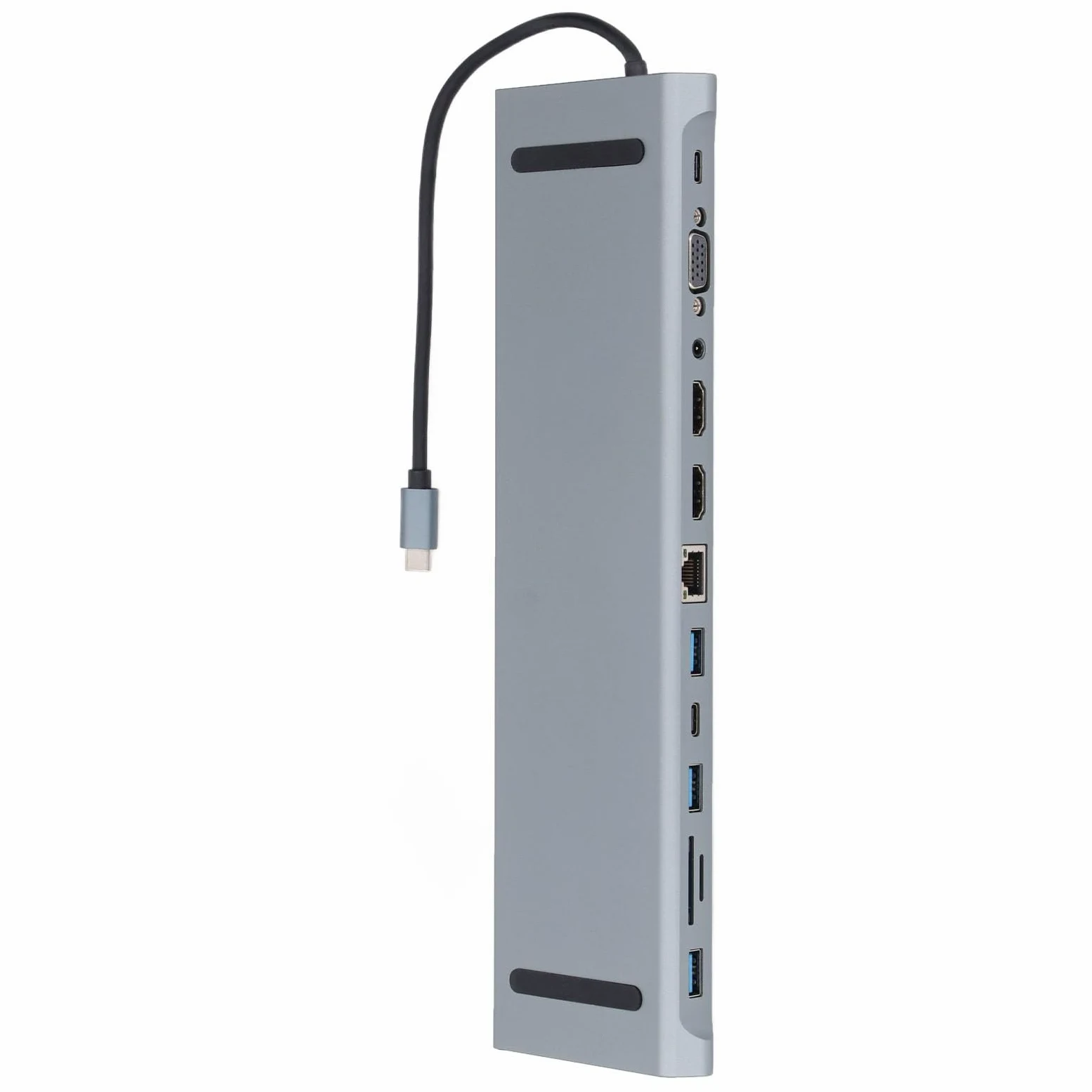 Fyearfly USB C DockingStation 12 in 1 USB C HUB STAZIONE 100W PD con VGA 2 USB 3.0 Ethernet SD/TF Slot Slot Gigabit Ethernet per Laptop
