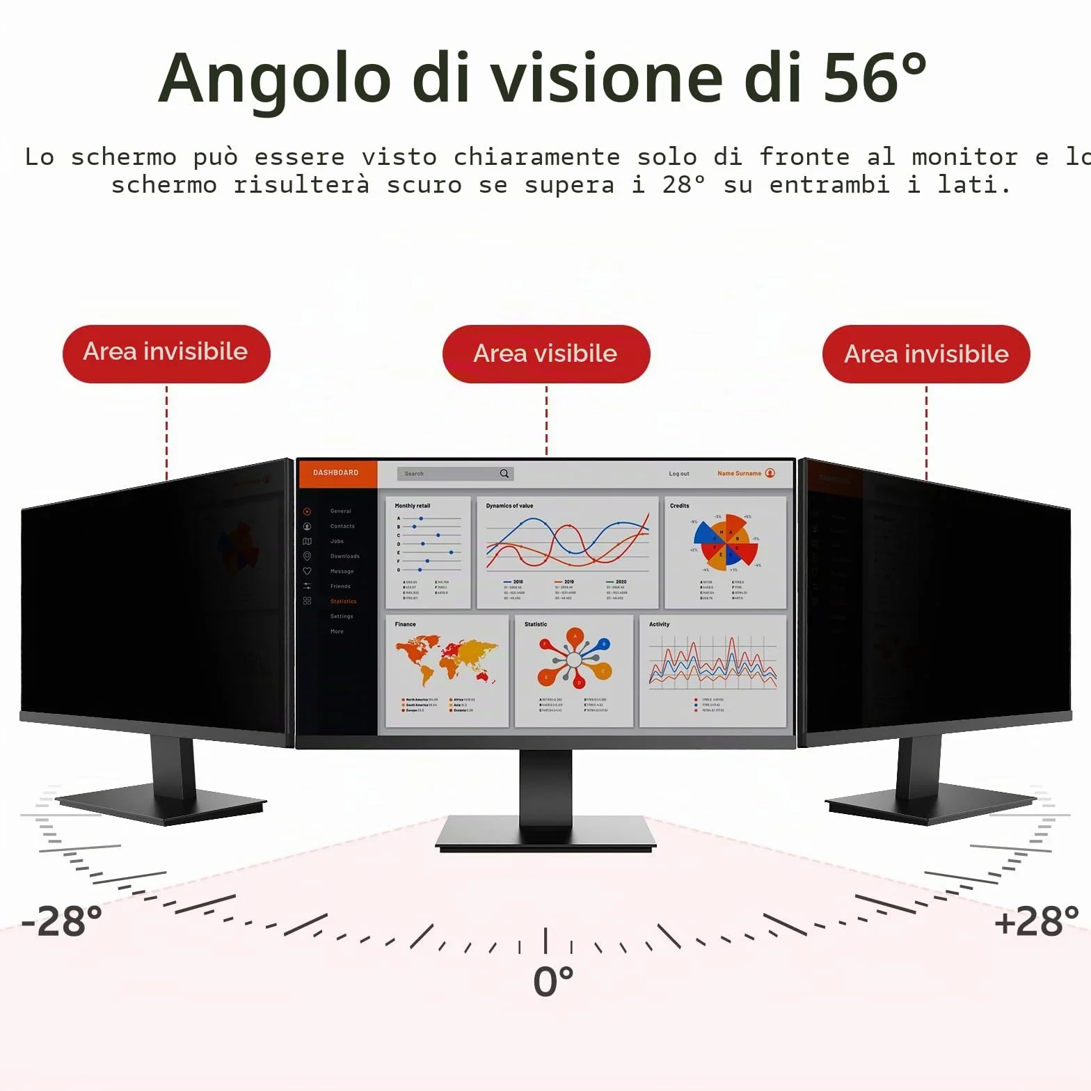 BERSEM Schermo Privacy per Computer da 22 Pollici Rimovibile Filtro Schermo Anti Luce Blu Antiriflesso per Laptop Widescreen 16:9 (22 pollici), Anti-Spia, Antigraffio, Anti-UV