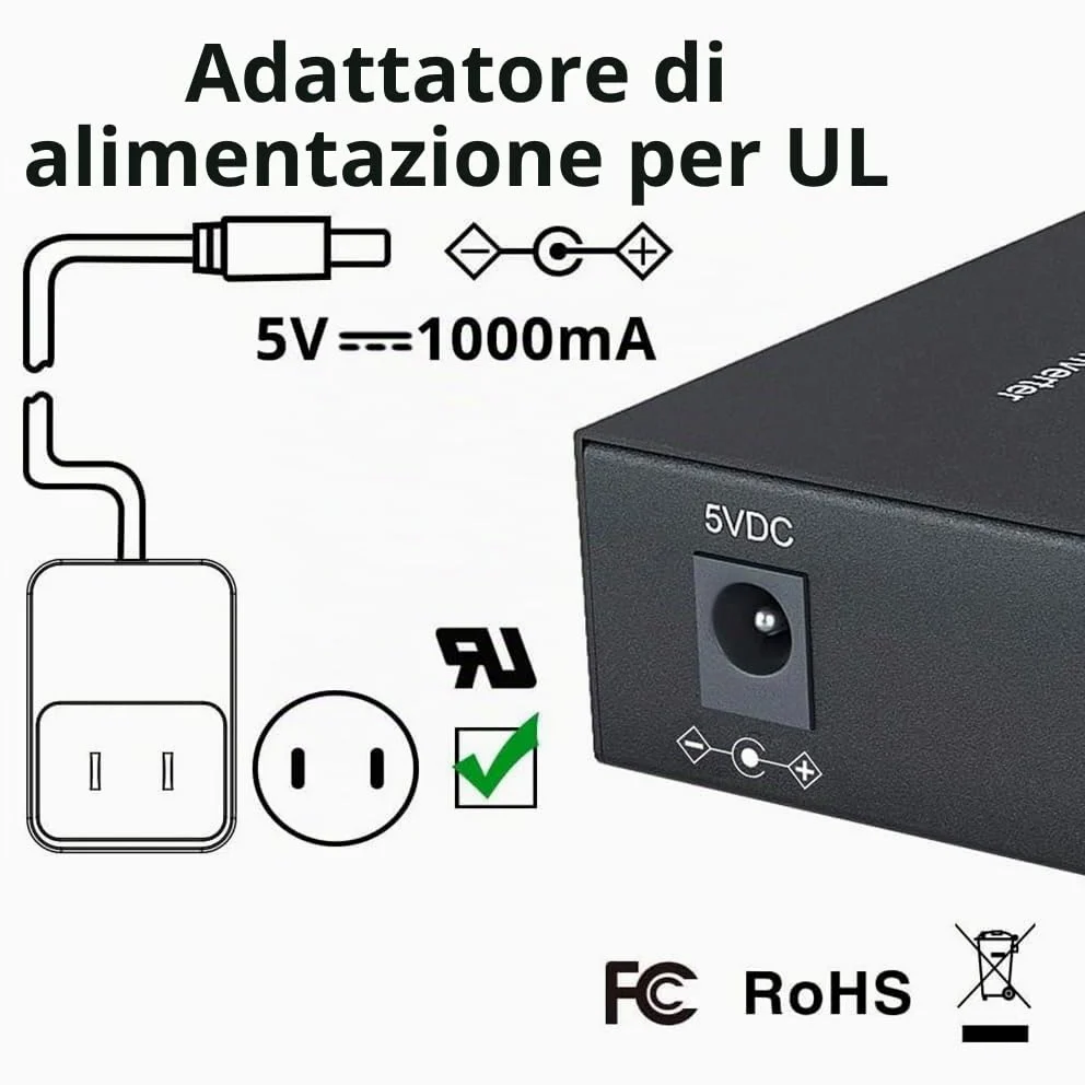 10Gtek 3 Ports 1.25G Media Converter with 1 SFP Port + 2 RJ45 Ports, packed with a 1000Base-LX Module, 1000Base-LX to 10/100/1000Base-Tx, up to 20-KM