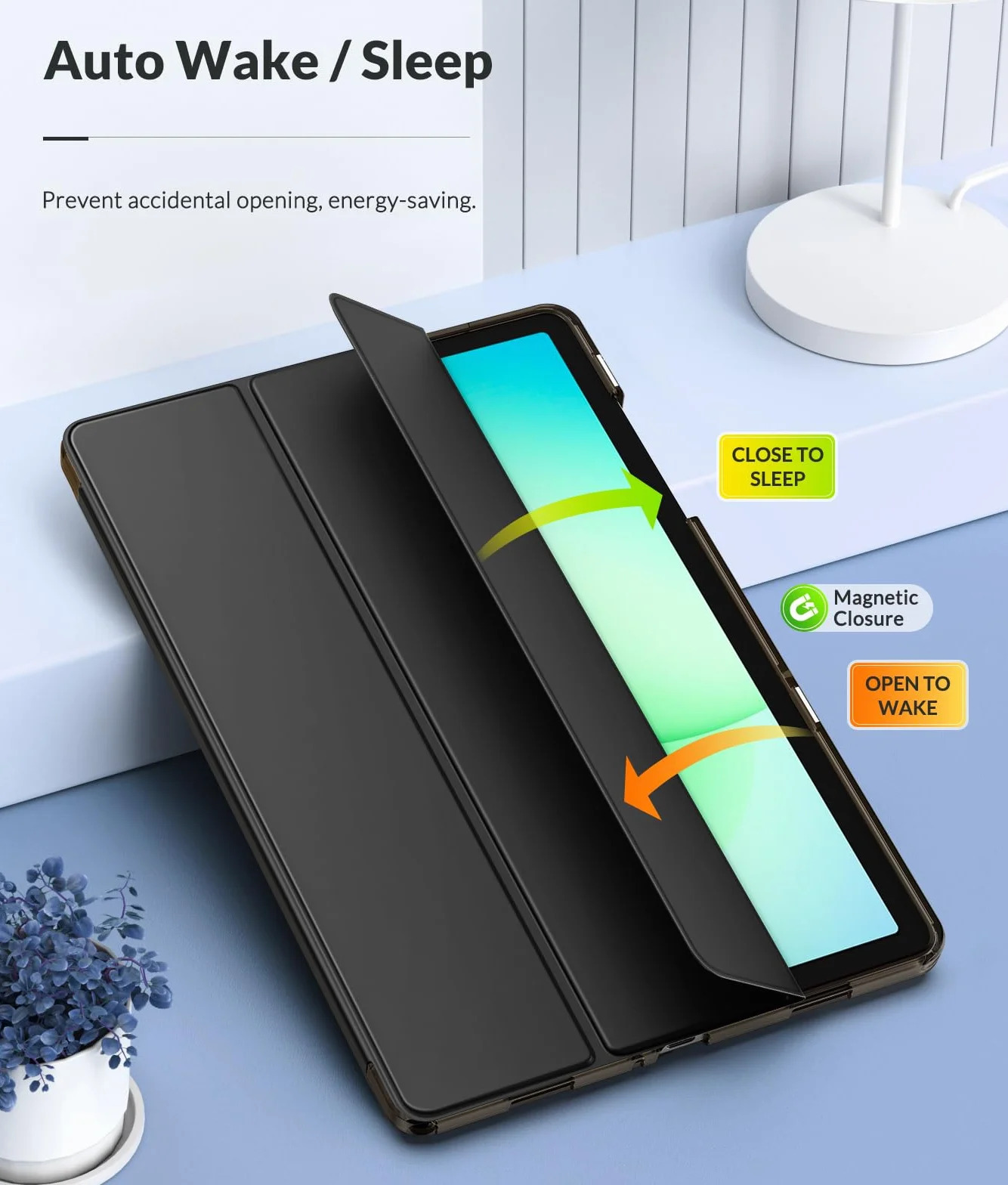 MoKo Custodia Protettiva per Samsung Galaxy Tab A11+ 11'' 2025 SM-X230/X236/X238 Tab A9+ 11'' 2023 SM-X210/X216/X218 TPU Pelle PU Sostegno Nero