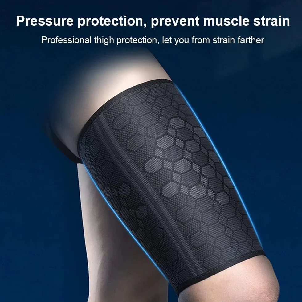 Supporto Coscia Elastico Compressione Tutore Muscolare Fascia Protettiva Sportiva Traspirante 1 Pezzo