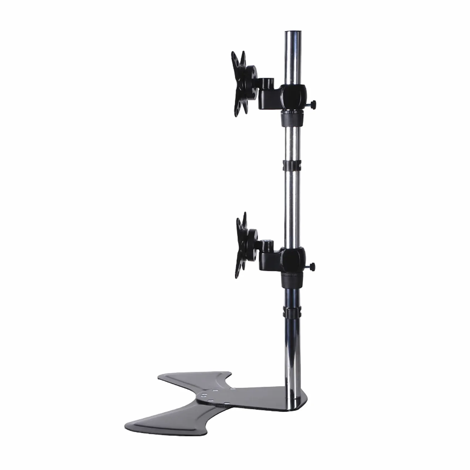 Supporto per Doppio Monitor, Supporto per Monitor Regolabile in Altezza con Base in Metallo, Compatibile con La Maggior Parte degli Schermi da 17 A 27 Pollici, può Contenere Due Schermi.