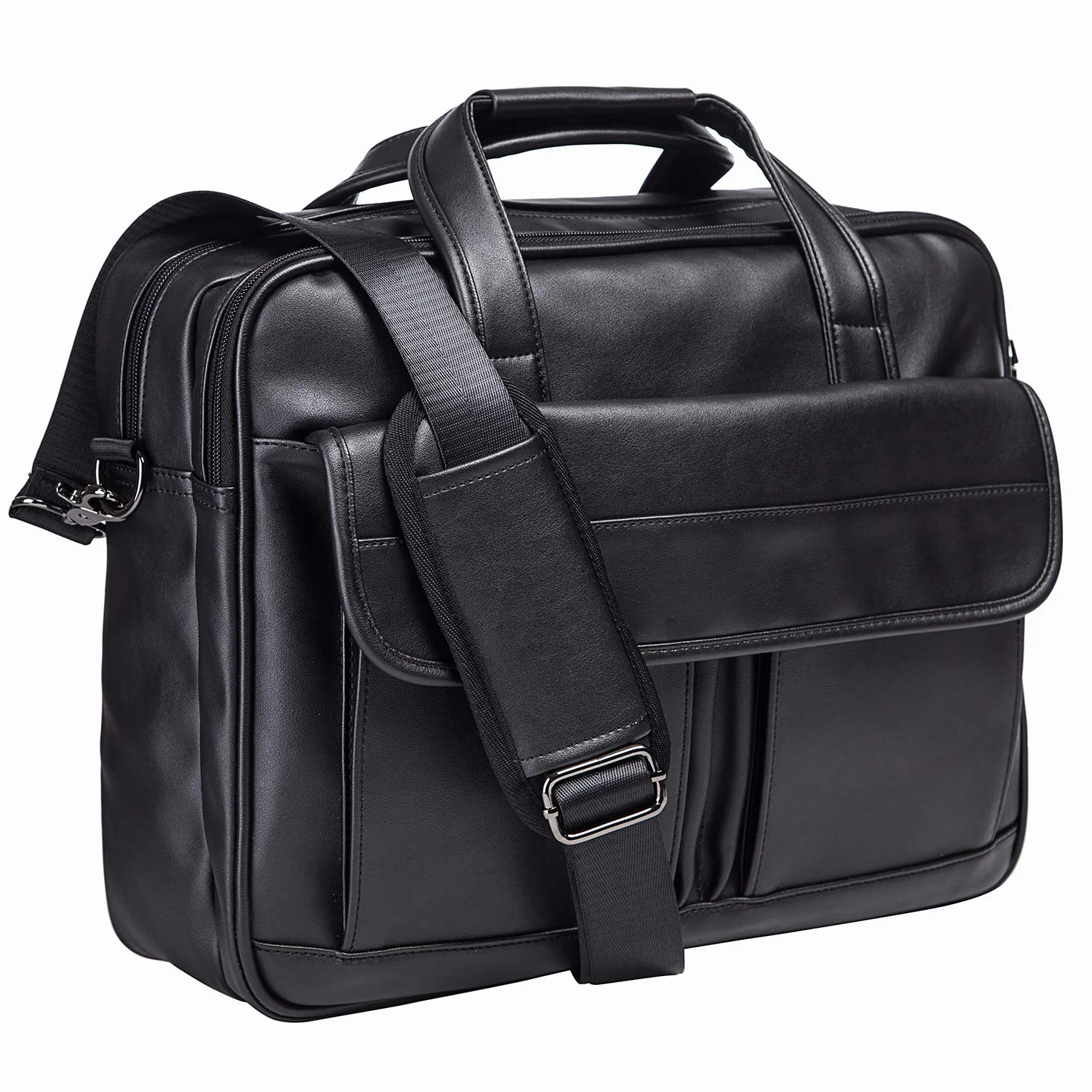 seyfocnia Borsa messenger da uomo in pelle fatta a mano per viaggi d'affari borsa per computer portatile