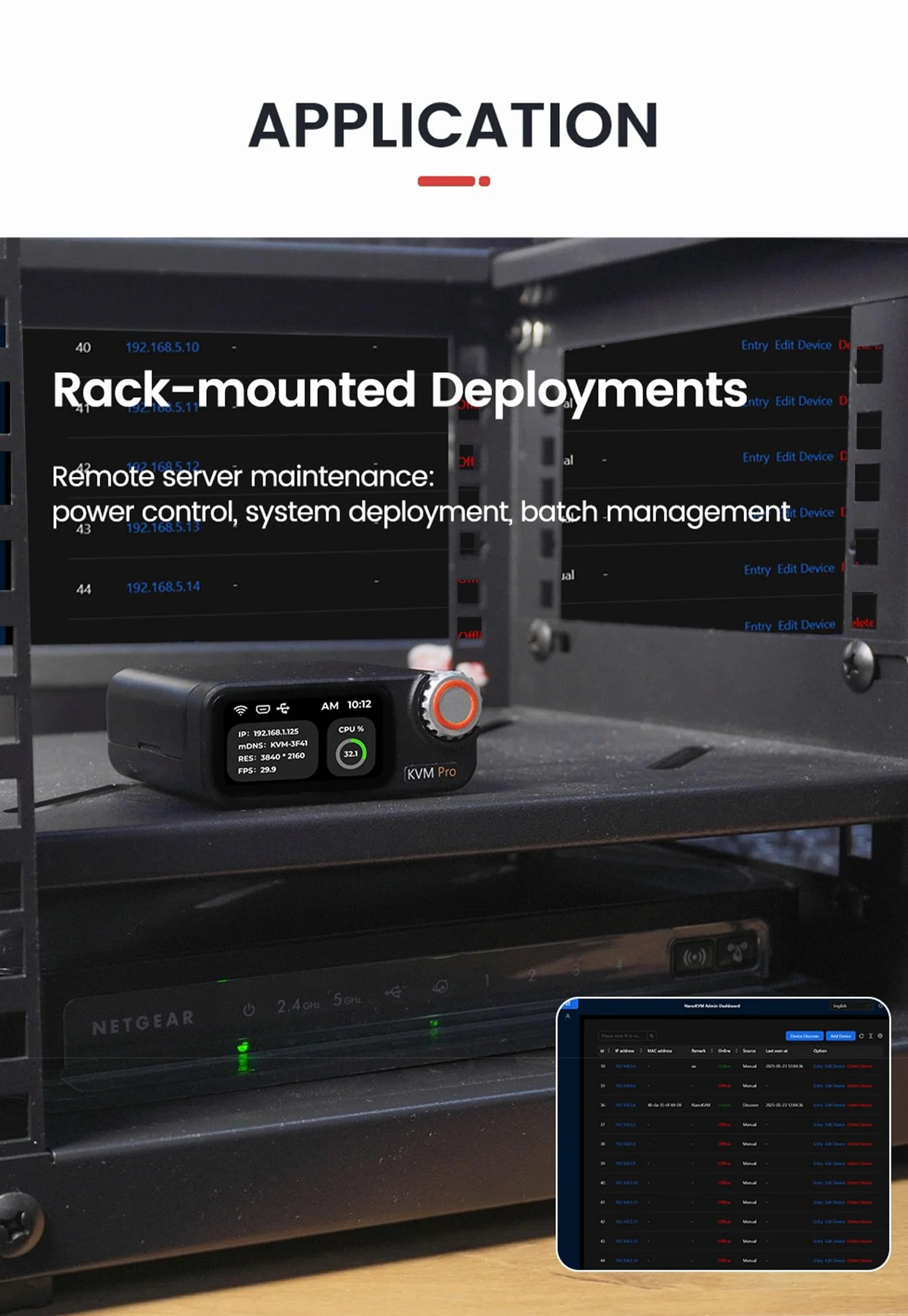 Sipeed NanoKVM Pro Nano 4K KVM over IP, 1GB LPDDR4X 32GB eMMC, 1000M Ethernet POE WiFi 6, ATX Power Control
