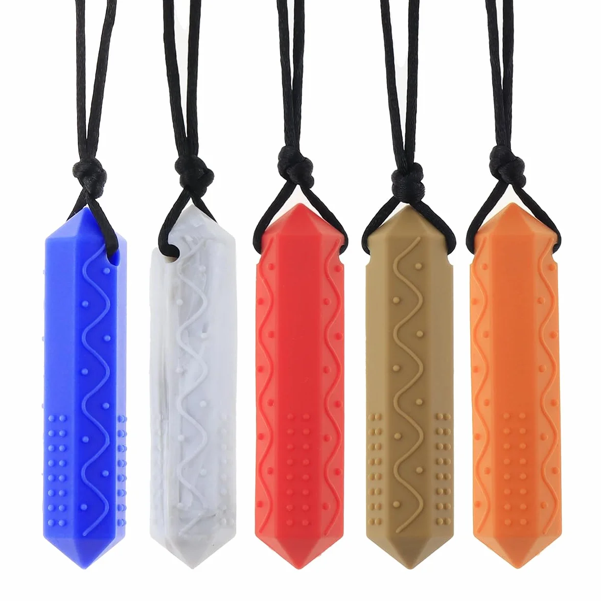 Collana da masticare in silicone per bambini autisti – Antistress ADHD, concentrazione e calma