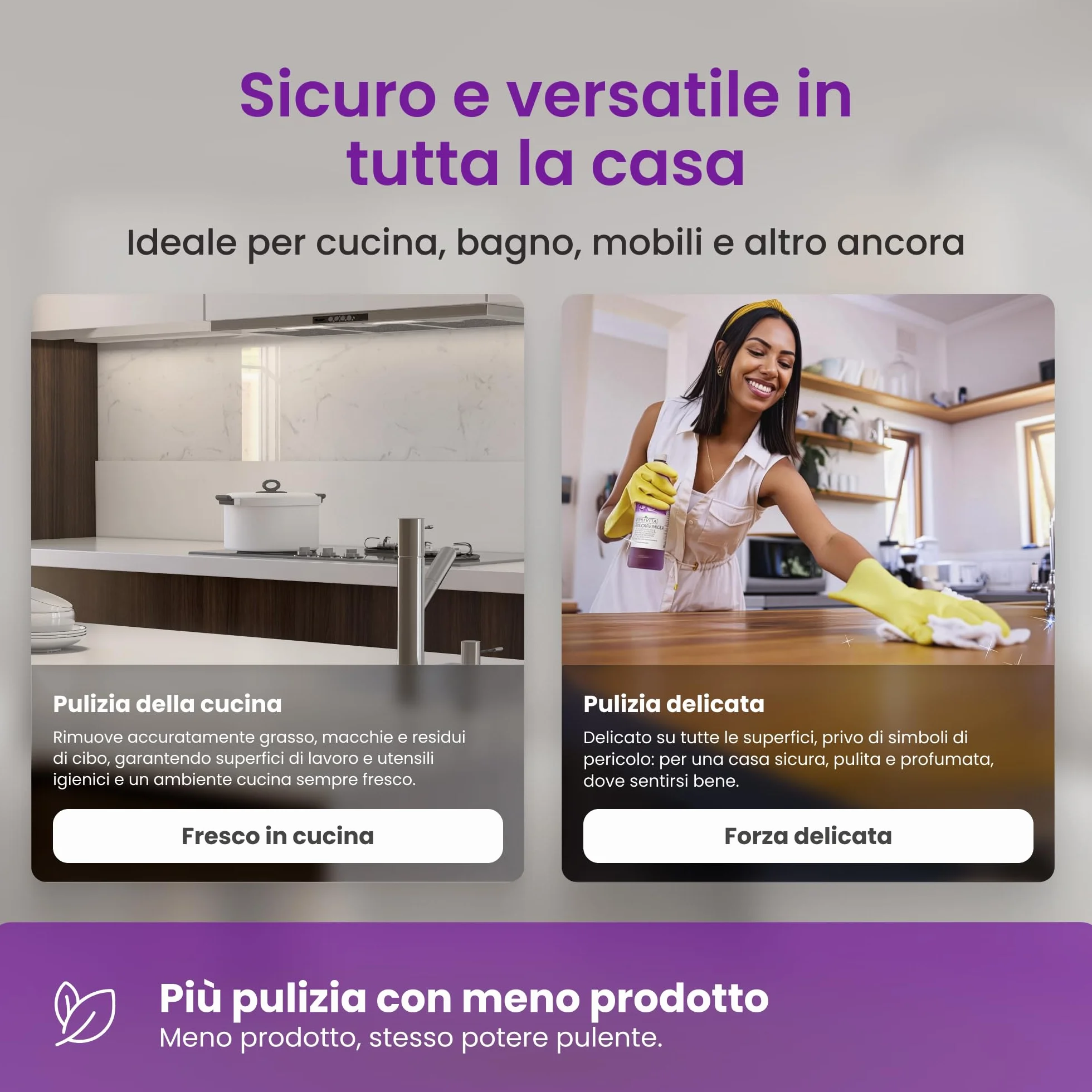 PURIVITA Detersivo Universale Concentrato Profumato 500ML Floor Cleaner All Purpose Cleaner