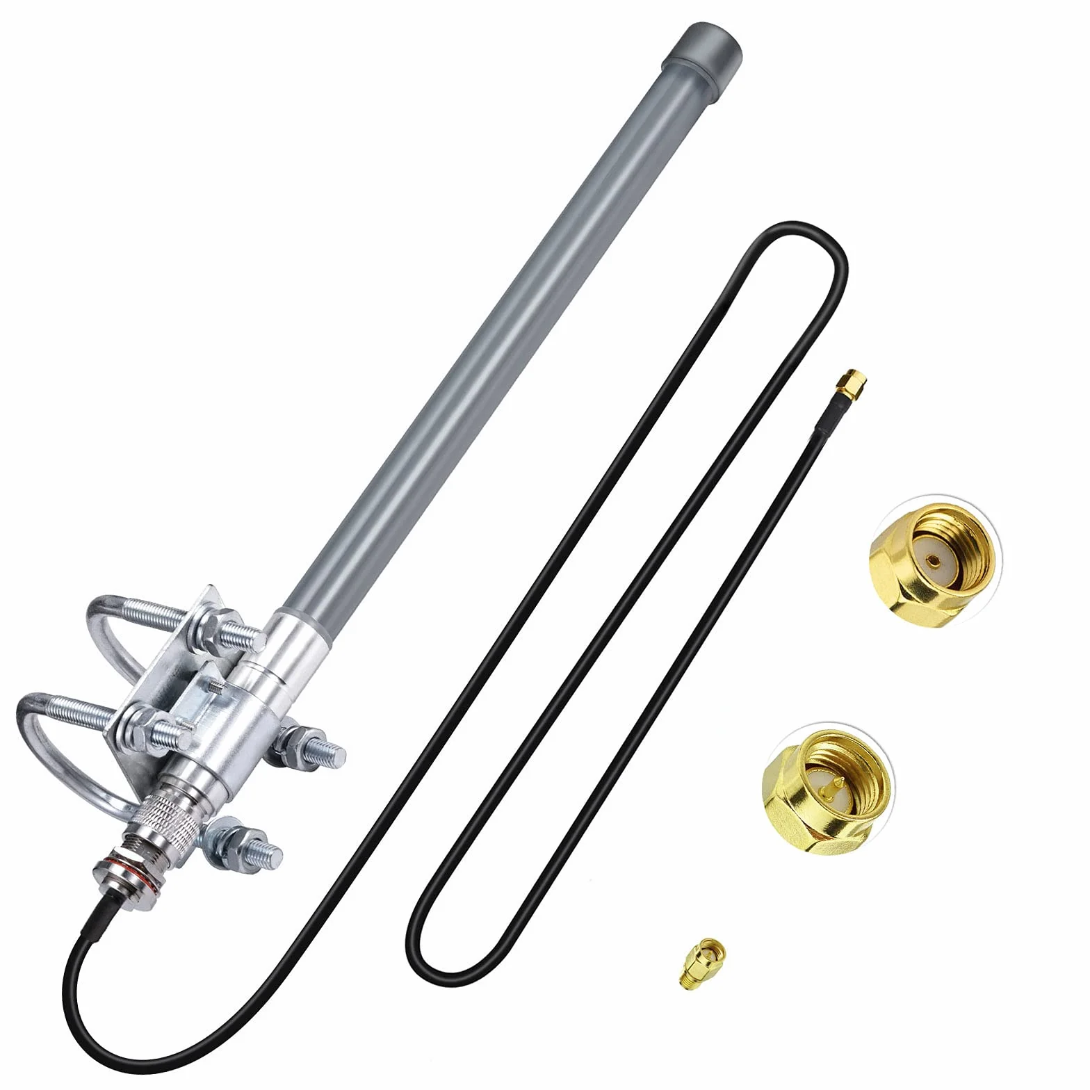 Bingfu 868 MHz Antenna LoRa, Antenna LoRaWAN Esterna in Fibra di Vetro 3dBi N-Maschio 50 ohm Impermeabile per Hotspot RAK HNT Bobcat Helium Miner, Cavo Prolunga da N-femmina a RPSMA-maschio 1 m