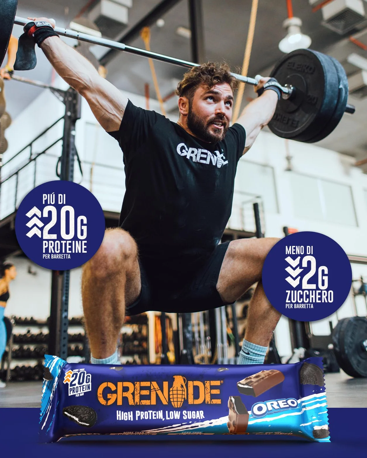 Grenade Barretta Proteica a Basso contenuto di Zuccheri OREO 12 x 60 g