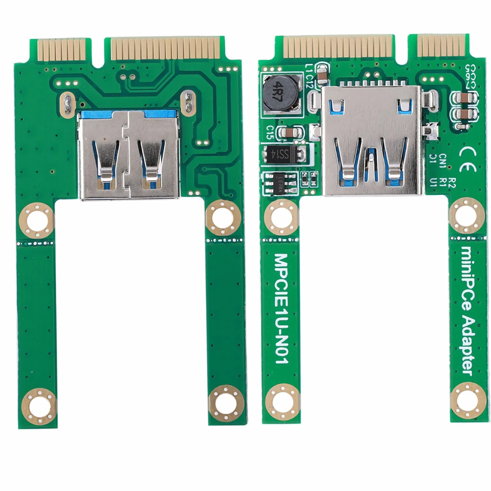 Bewinner Mini Scheda di Espansione PCI-E, Adattatore per Scheda di Conversione MSATA a USB per XP/Vista Convertitore USB MPCI-E