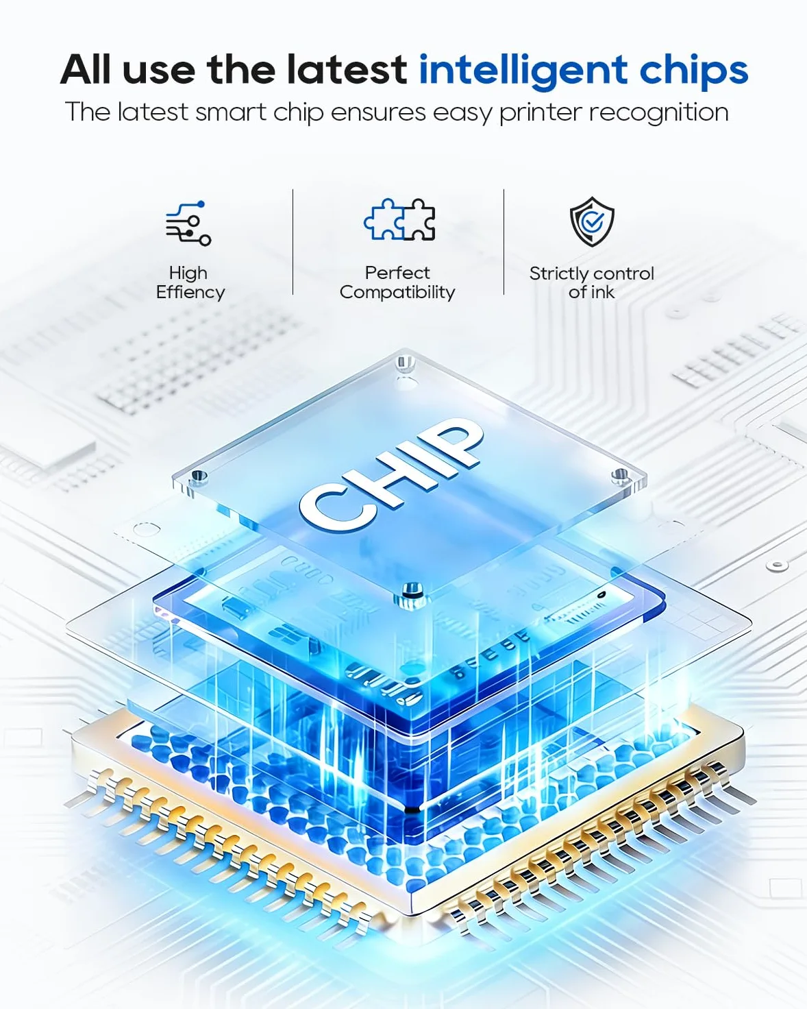 Toner 219A CON CHIP Compatibile con Toner HP 219A W2190A W2191A W2192A W2193A Compatibile con HP Color LaserJet Pro MFP 3302fdw 3302fdn 3302sdw 3302sdwg LaserJet Pro 3202dw 3202dn, 4Pack