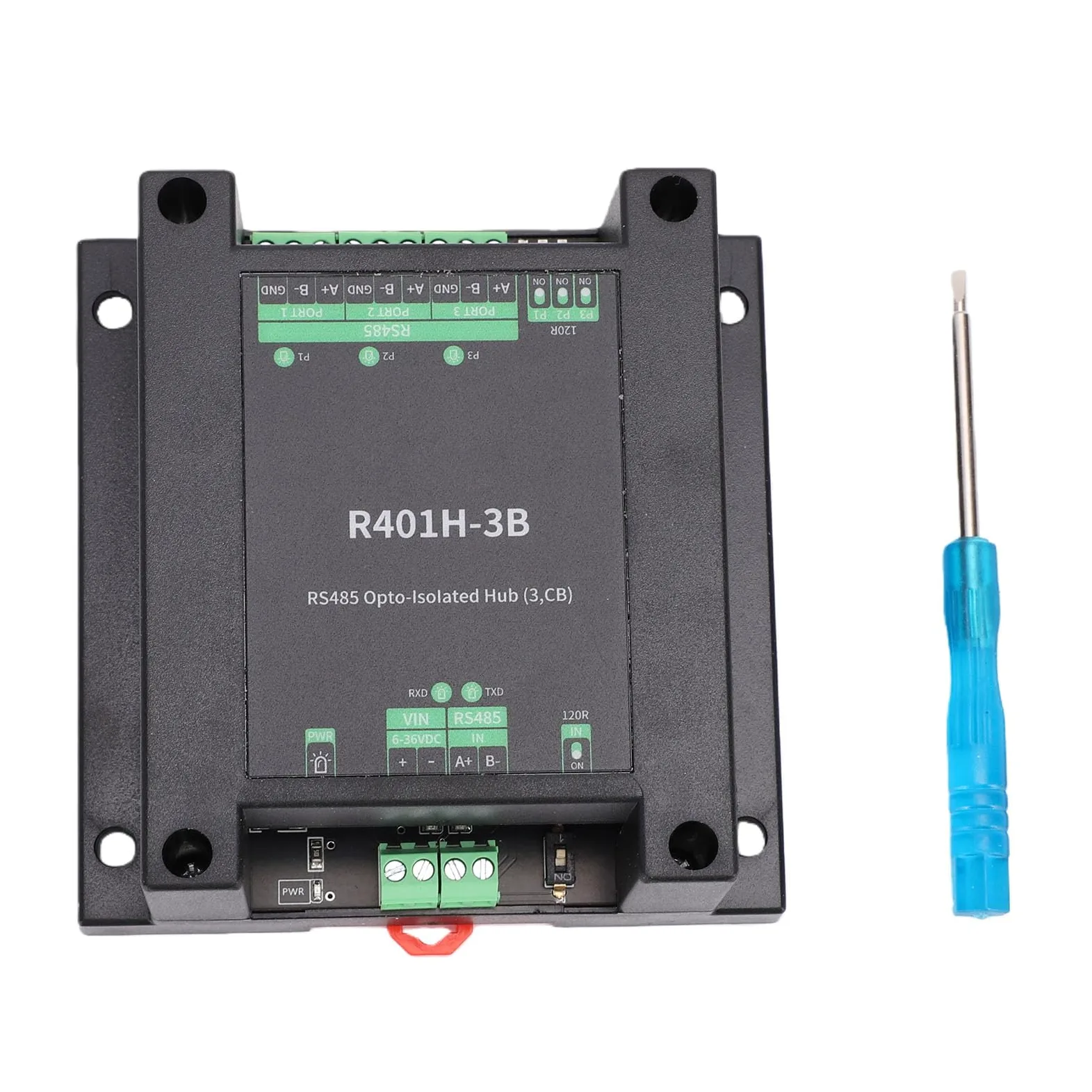 485 Opto Isolated Hub with Power Isolation Features | Connessioni stabili, Terminazione configurabile, Supporta 32 nodi, Trasmissione half duplex