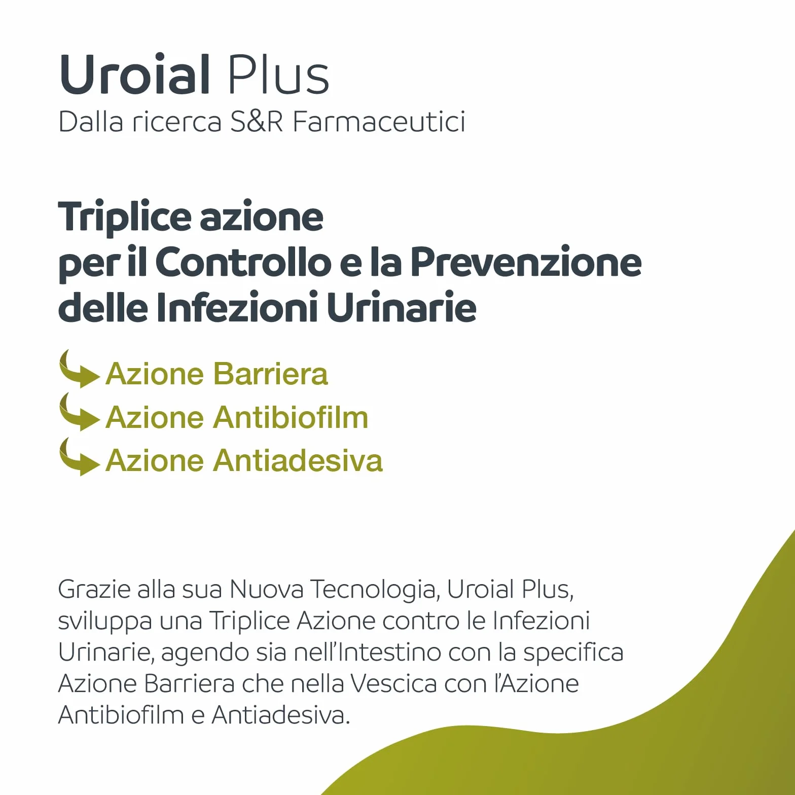 S&R Farmaceutici Uroial PLUS Integratore Alimentare per Infezioni Urinarie Cistite 14 Bustine