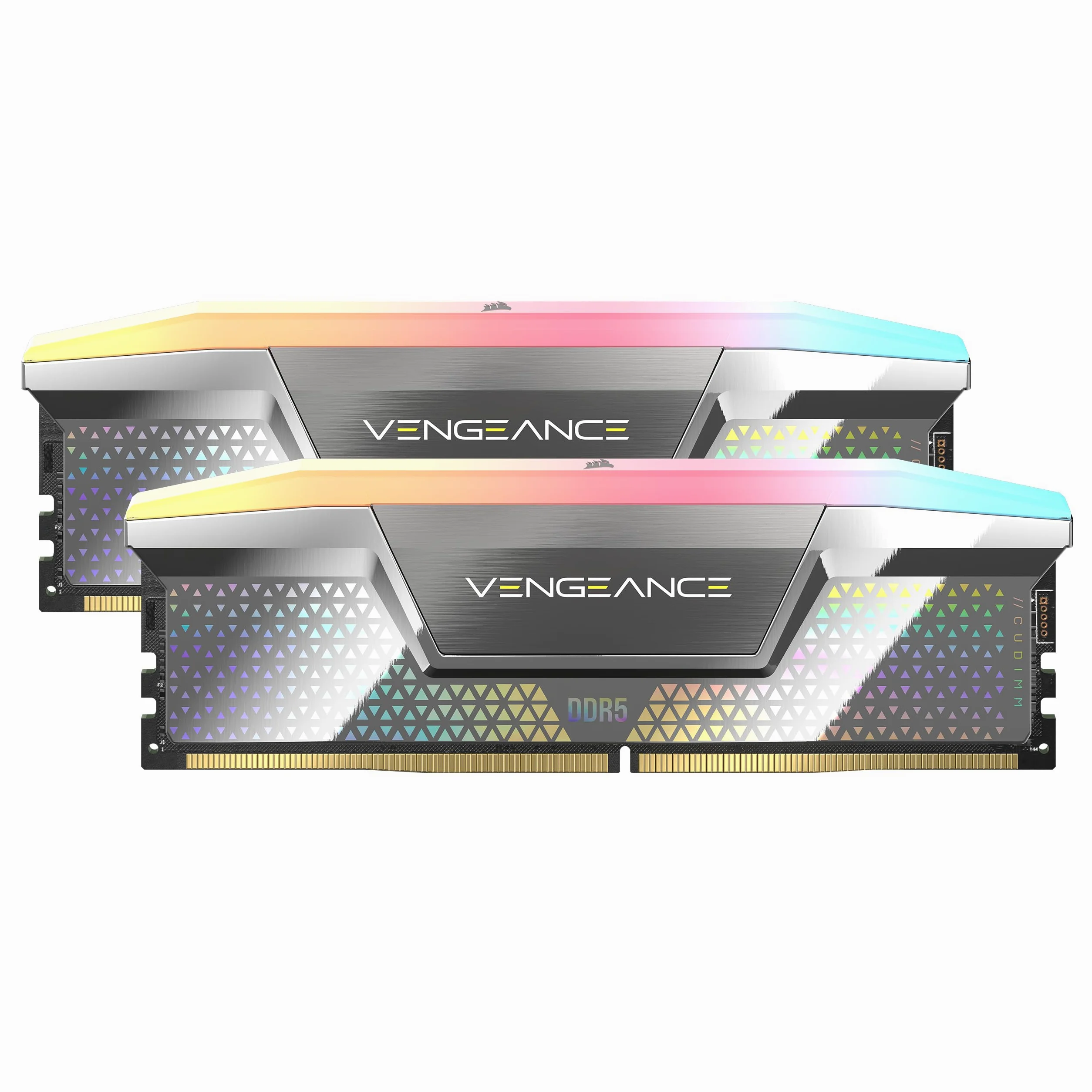 CORSAIR VENGEANCE RGB DDR5 CUDIMM 48GB (2x24GB) Fino a 8000MHz CL38-50-50-128 1.4V Intel XMP Memoria per Computer Desktop - Argento (CMHC48GX5M2X8000C38)