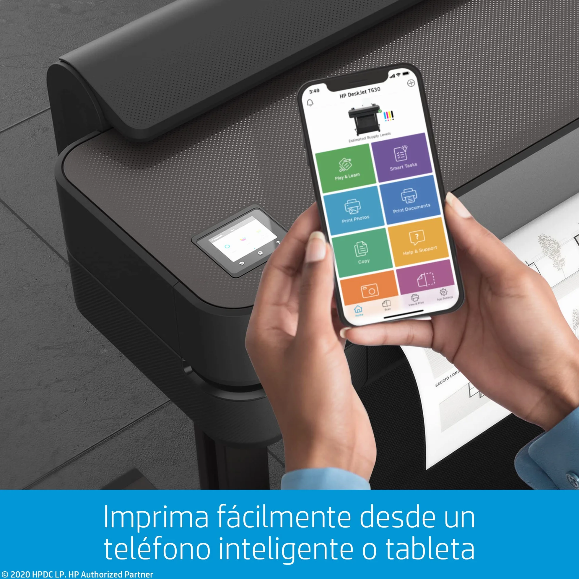 HP Designjet T250 stampante grandi formati Wi-Fi Getto termico d'inchiostro Colore 2400 x 120