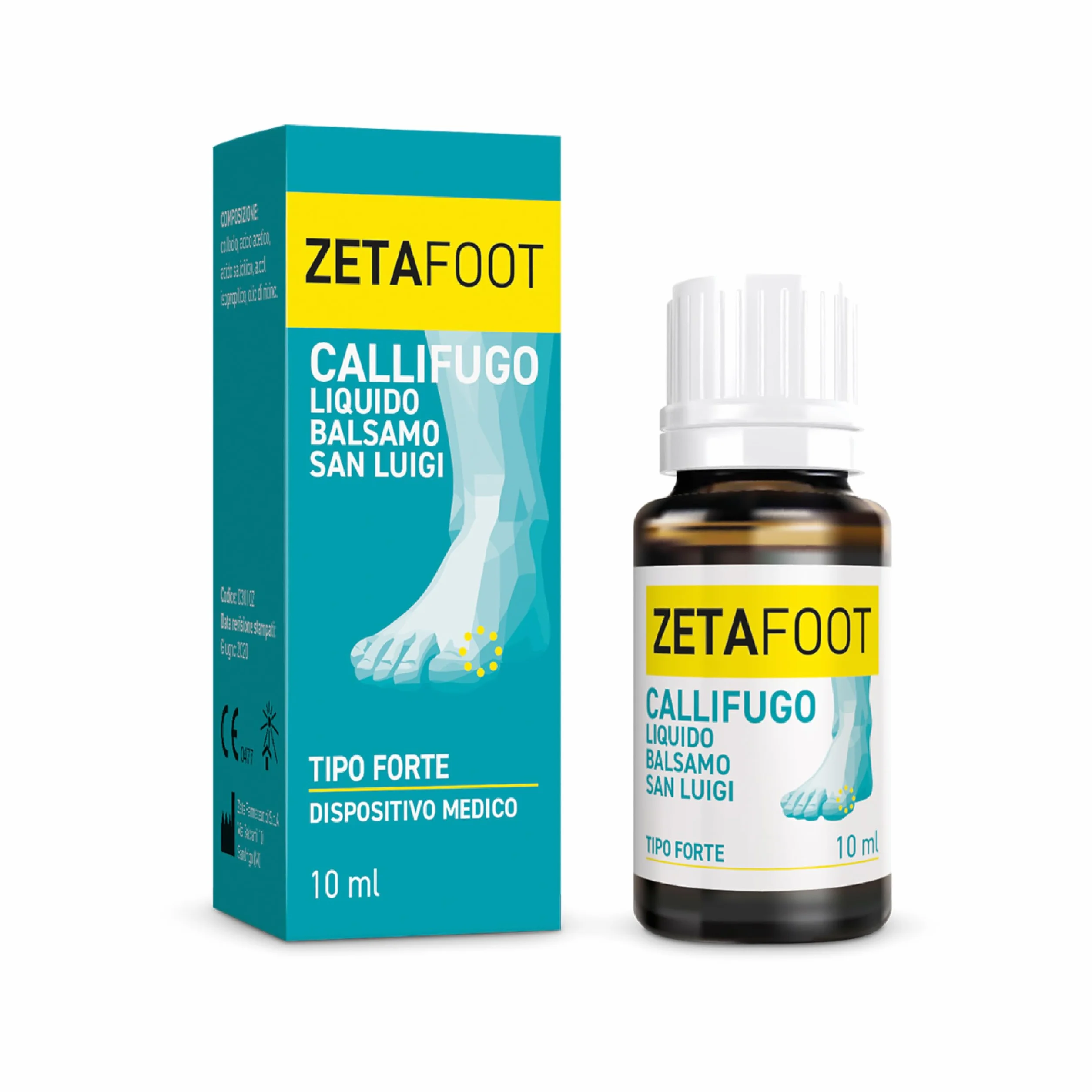 Zetafoot Callifugo San Luigi Dispositivo Medico con Applicatore su Calli e Duroni 10 ml