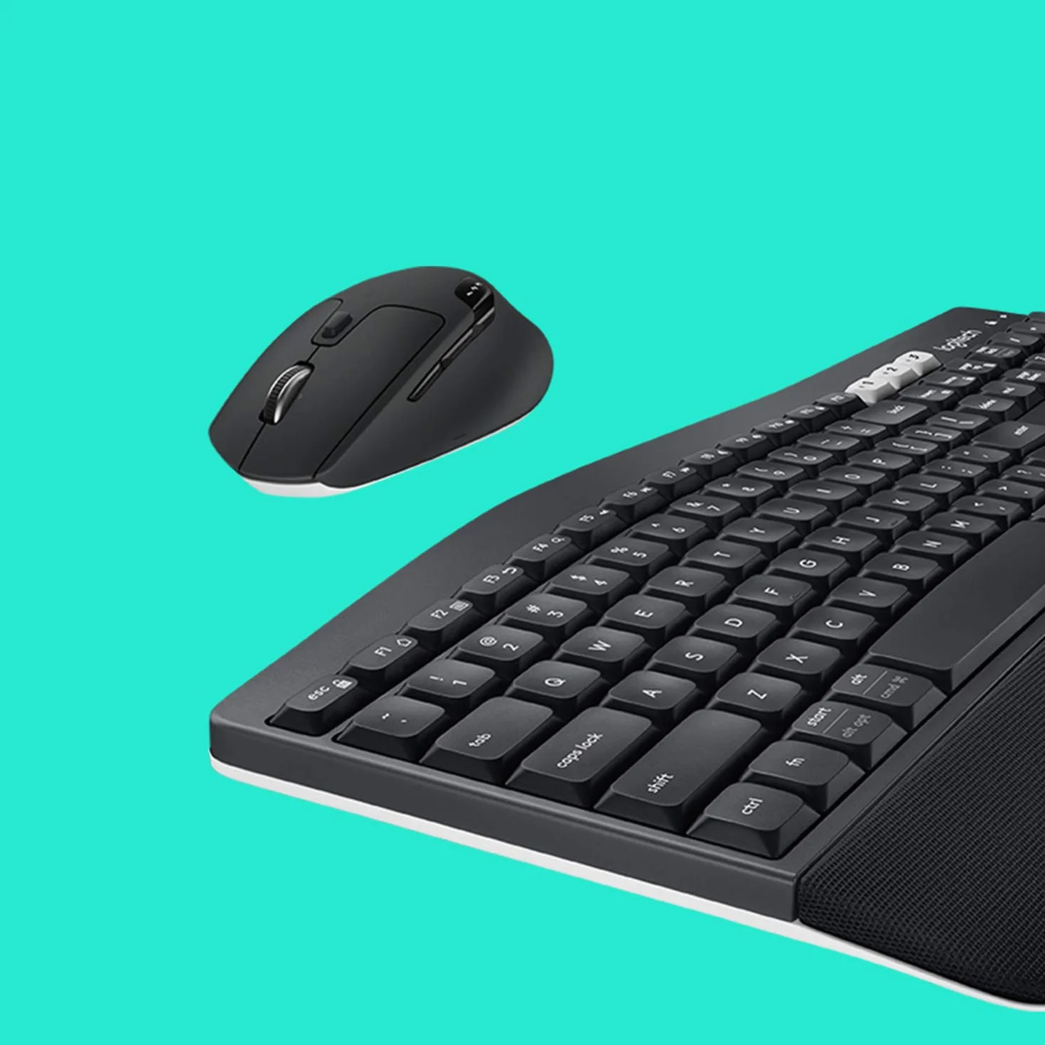 Logitech MK850 Kit Tastiera e Mouse Wireless Multidispositivo, Wireless e Bluetooth 2,4 GHz, 12 ‎Tasti Programmabili, Durata Batteria di 3 Anni, PC/Mac, Layout Italiano QWERTY ‎- Nero