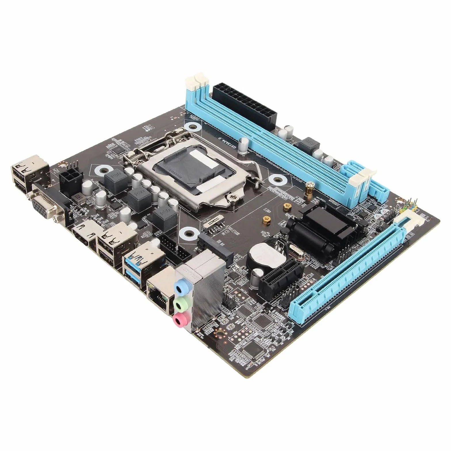 Nuwo H81 Scheda Madre Micro-ATX LGA 1150, Supporta Processori i3/i5/i7 4th Gen, 2 Slot Ram DDR3, slot M.2 NVME, HDMI, VGA, LAN, PCI-e x16, Bulk