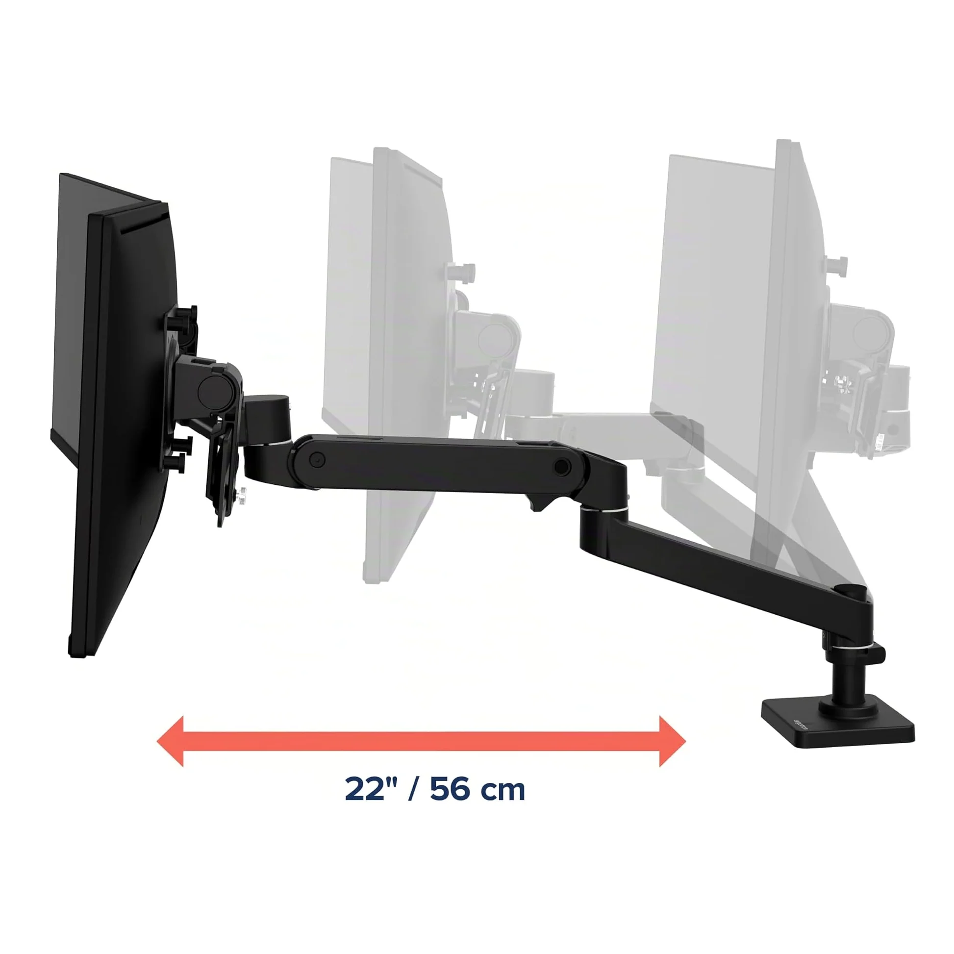 Ergotron – LX Pro Premium Dual Direct Monitor Braccio, VESA Supporto da tavolo – per 2 monitor fino a 27 pollici, 4,1 kg ciascuno – Nero opaco