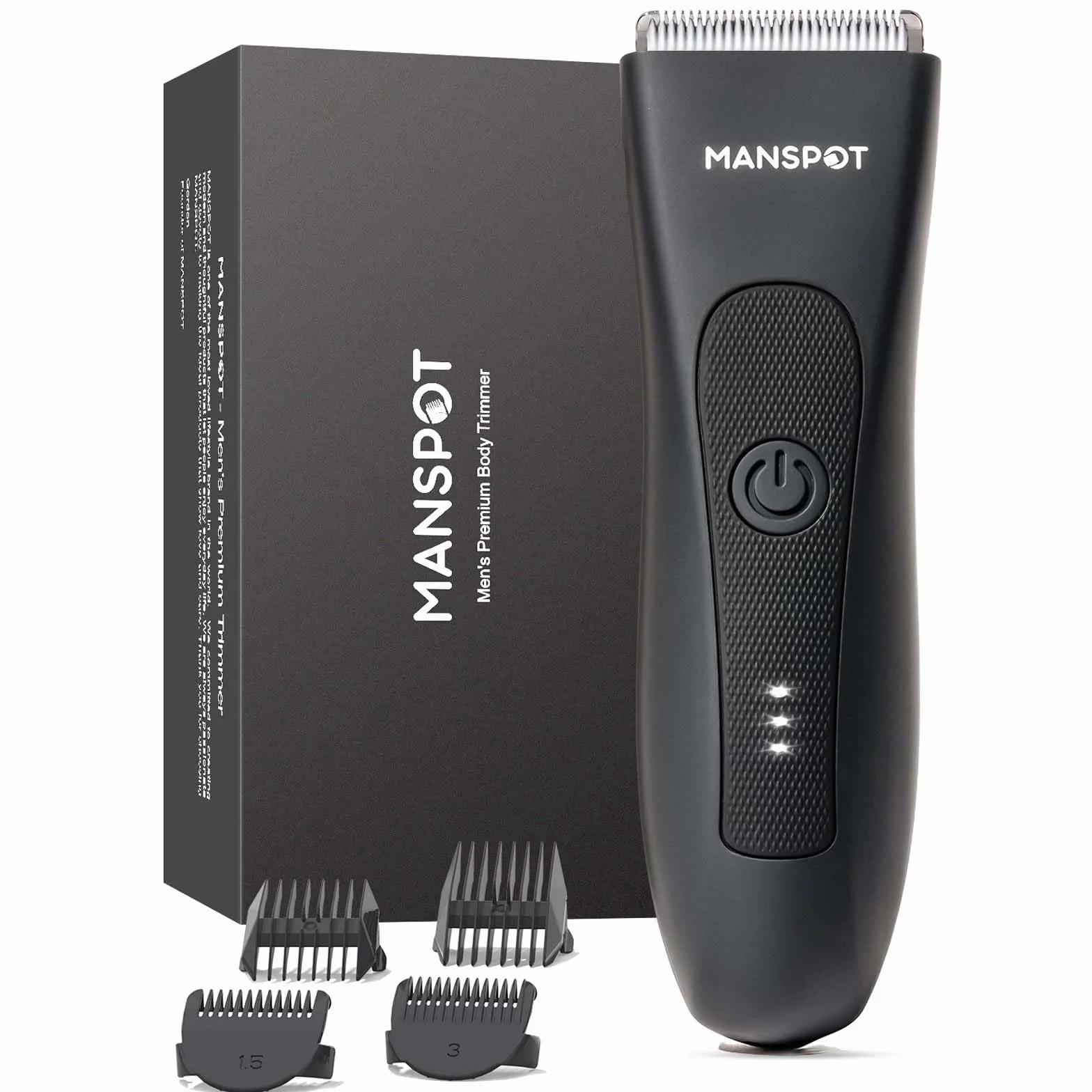 MANSPOT Rasoio Elettrico Corpo Uomo Impermeabile IPX8, Depilatore Corpo Uomo Umido e Asciutto