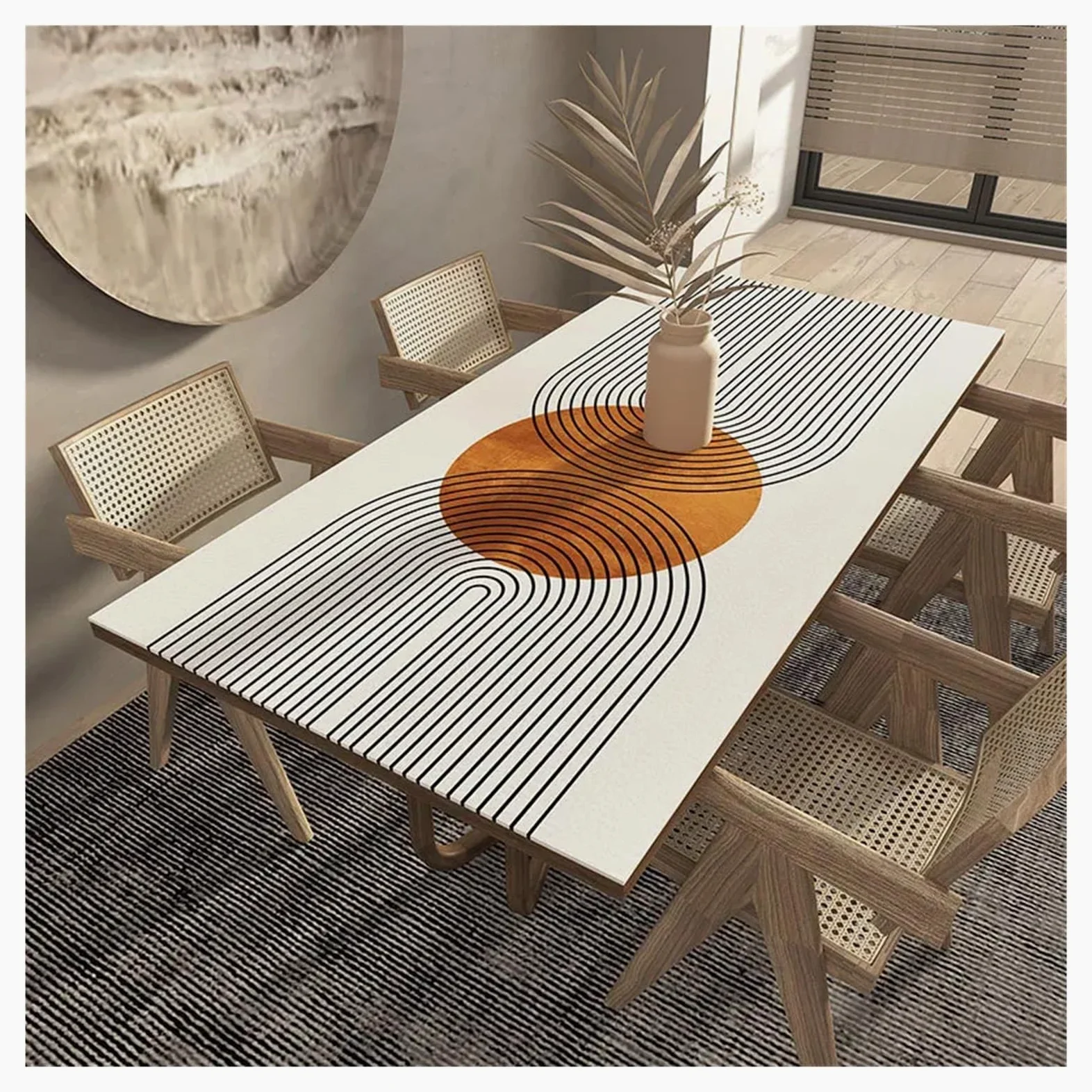 Tappetino da scrivania in pelle Tovaglia in pelle vintage, impermeabile, termoisolante, facile da pulire, decorazione for la casa(Color 11,60 * 120cm)