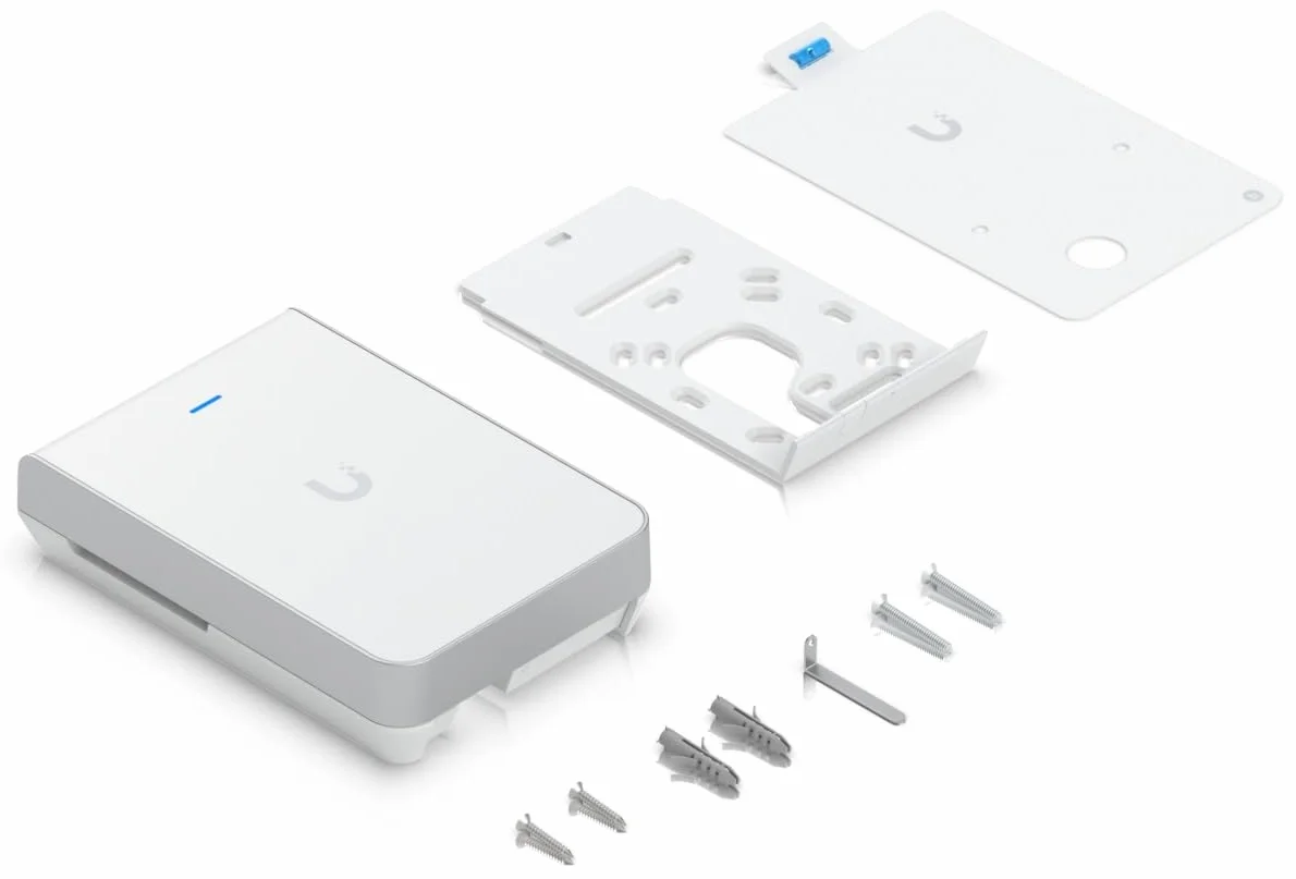 Ubiquiti U7-PRO-WALL UniFi Access Point WiFi 7 Tri-Band 2.4/5/6 GHz, 2.5 GbE, Montaggio a Parete, PoE+, Bianco