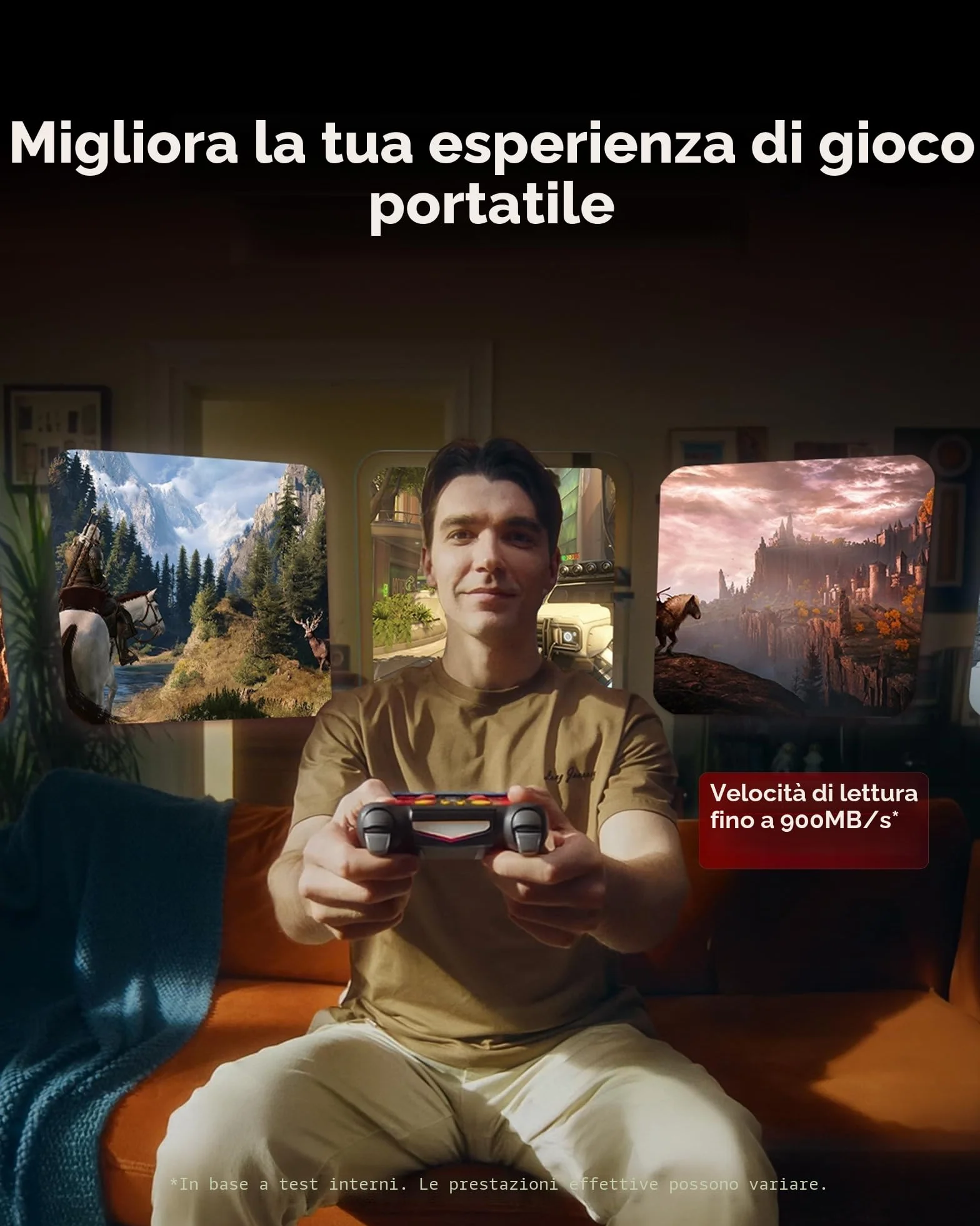 Lexar PLAY PRO Scheda MicroSDXC Express 512GB, fino a 900MB/s lettura, 600MB/s scrittura, ottimizzata per gaming, A2, 4K, ad alta velocità per console portatili, Switch, dispositivi di gioco portatili