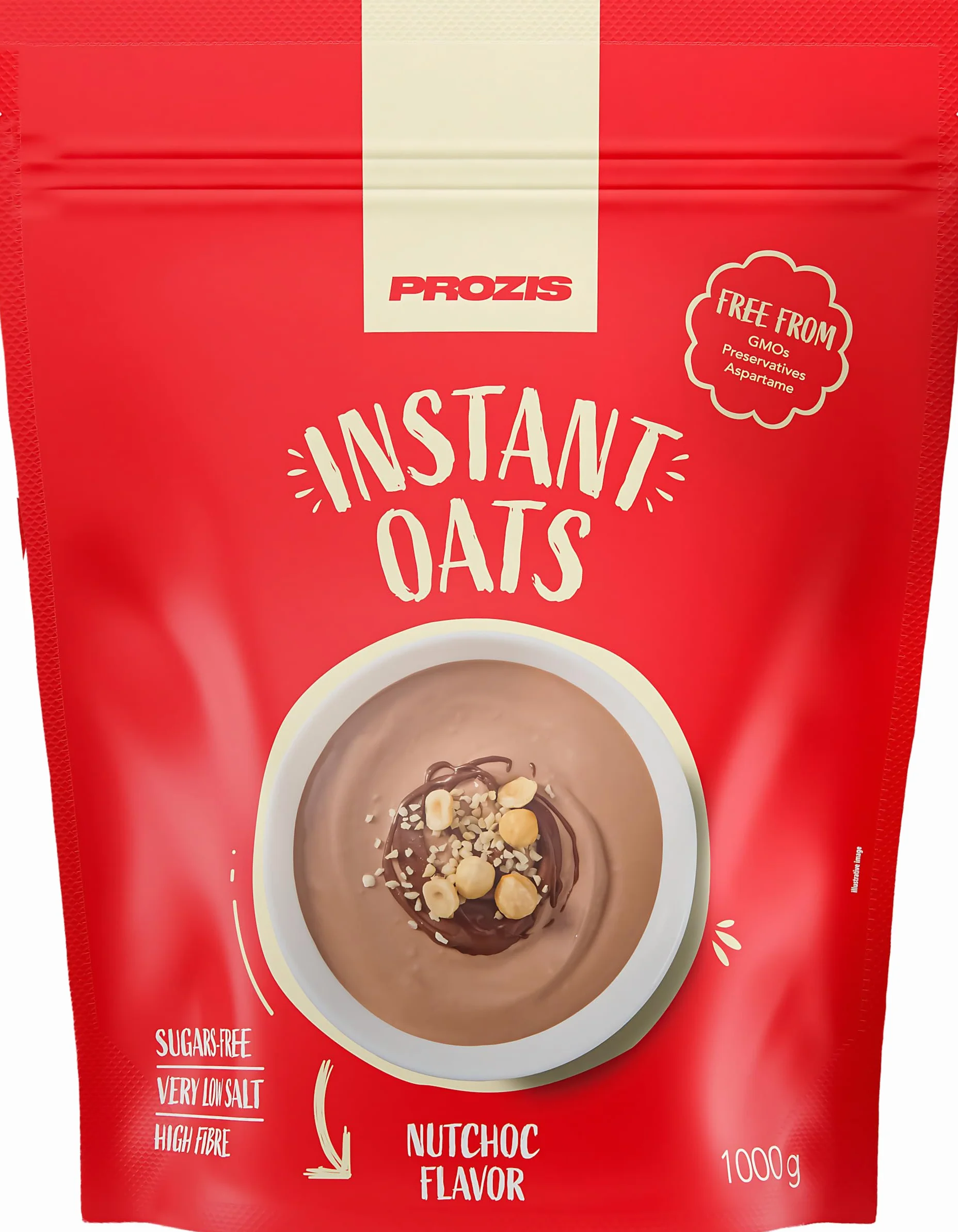 Prozis Istant Oats Avena Istantanea in Polvere 1000 g gusto NutChoc