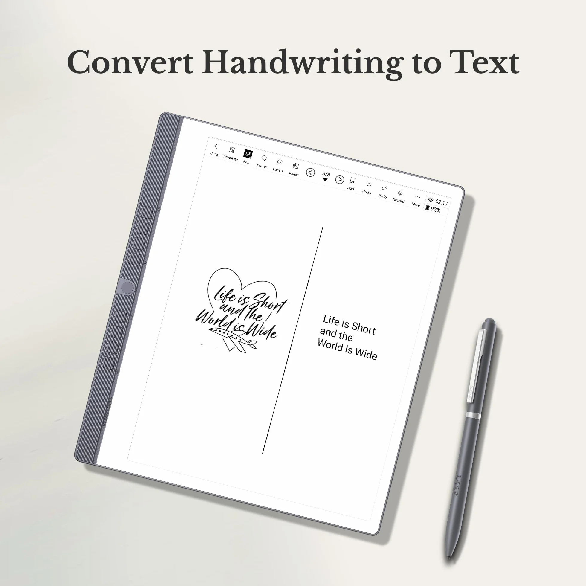 Penstar eNote 2 Paper Tablet 10.3" 300 PPI E-Ink Writing Tablet 4G 128GB Digital Notebook AI Voice-to-Text