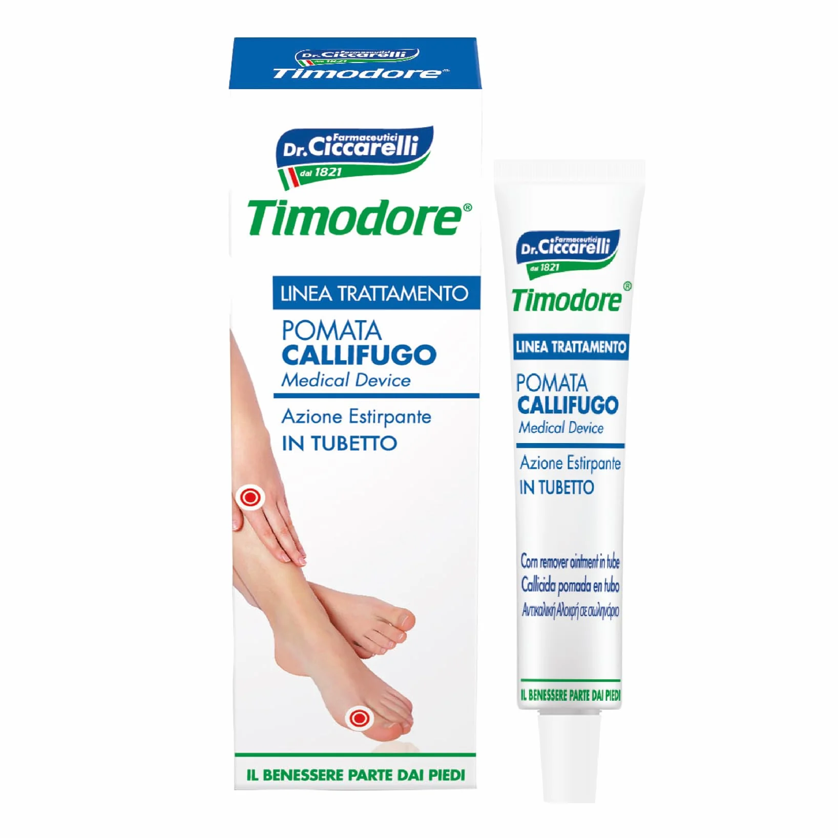 Callifugo Pomata 5 ml - Rimuovi Calli Mani e Piedi, Made in Italy, Dermatologicamente Testato