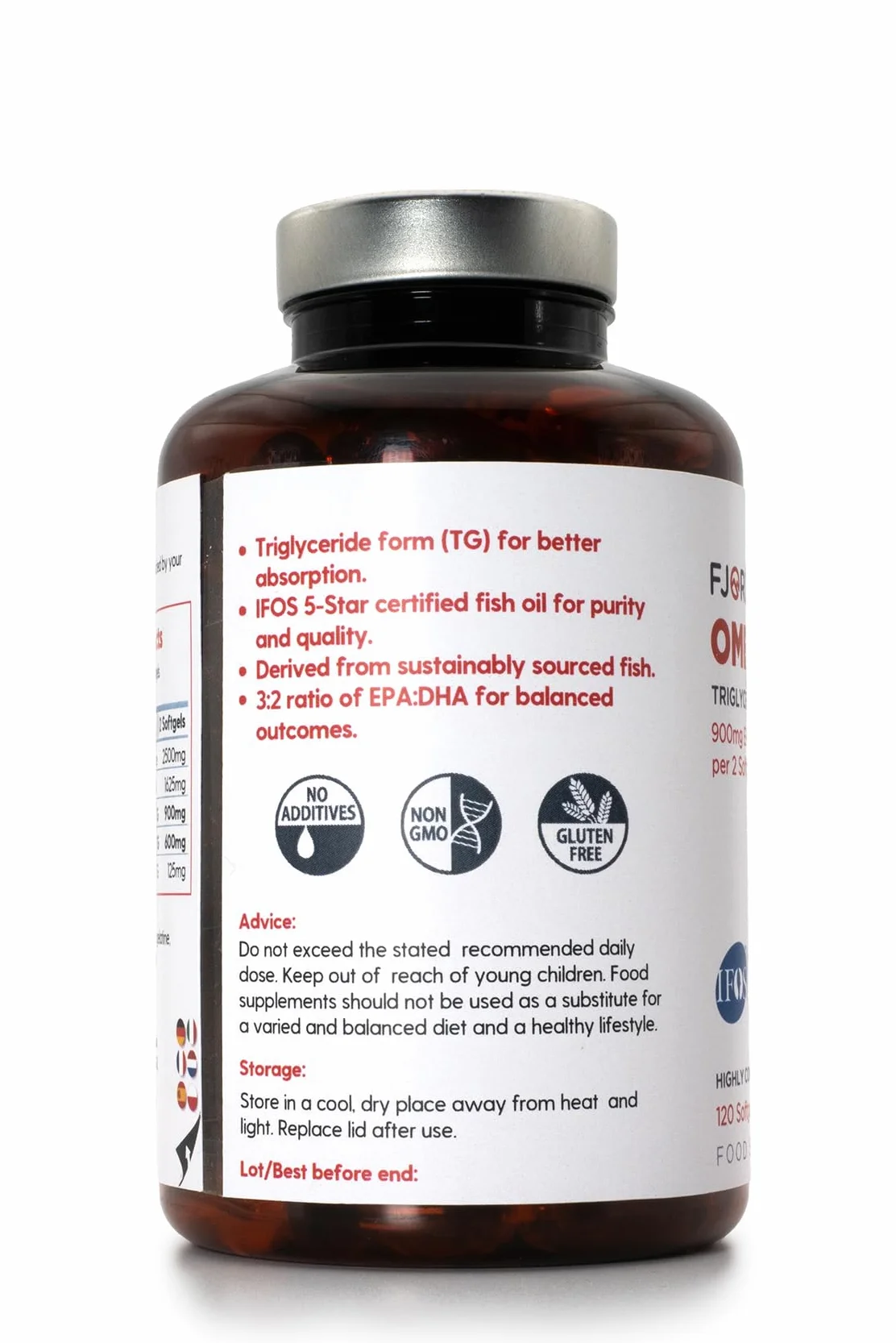 Omega-3 TG Trigliceridi 900mg EPA 600mg DHA 120 Capsule IFOS