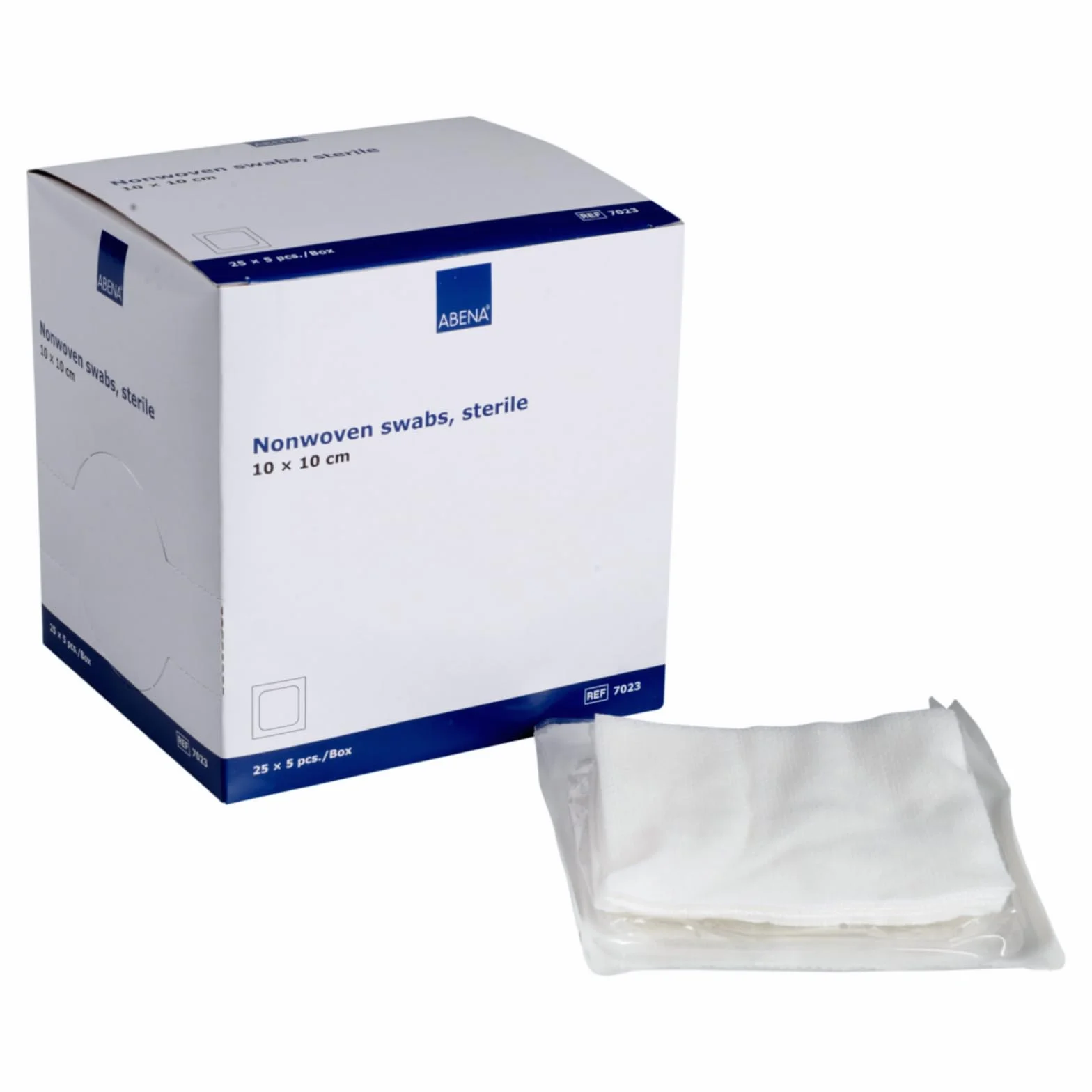 ABENA Garze Sterili 10x10 cm Tessuto Non Tessuto Compresse Garza Sterile per Medicazione 125 Pezzi