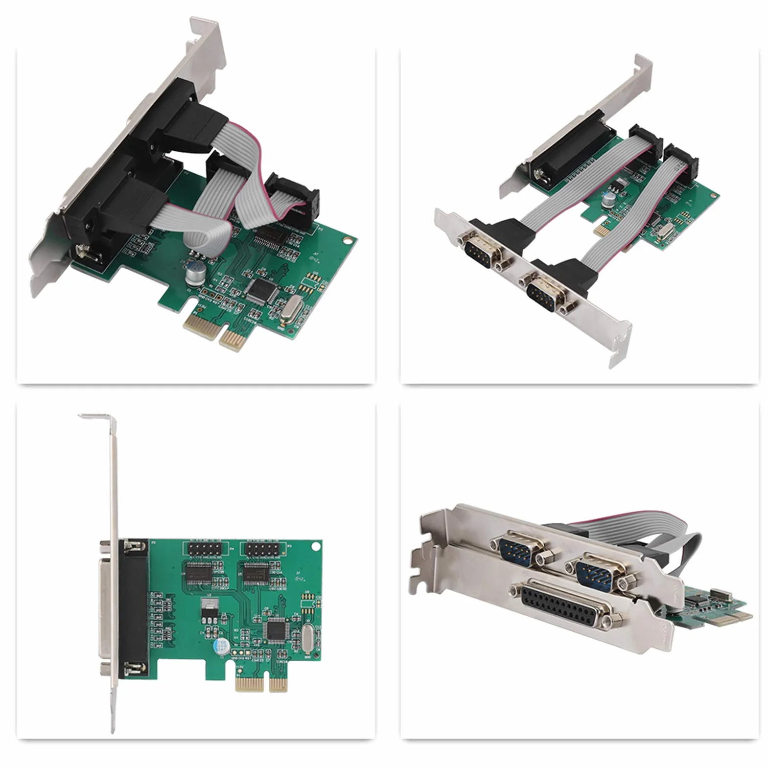 PCI E A 2 1 Scheda Porta Parallela per DOS LPT XP 2000 Scheda Seriale Porta LPT PCIE, Server della Riser per Desktop PCI Express, Schede Parallele