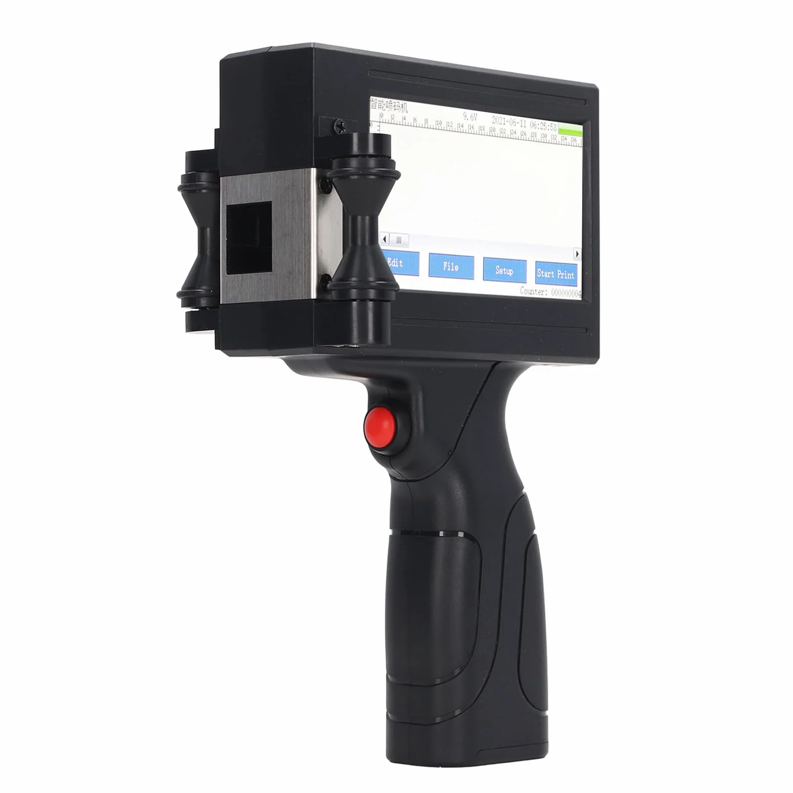 Pistola per Stampante a Getto D'inchiostro Portatile, Stampante Portatile con Touch Screen 4,3 Pollici, Stampante a Getto D'inchiostro Mobile per Stampare su Qualsiasi Cosa