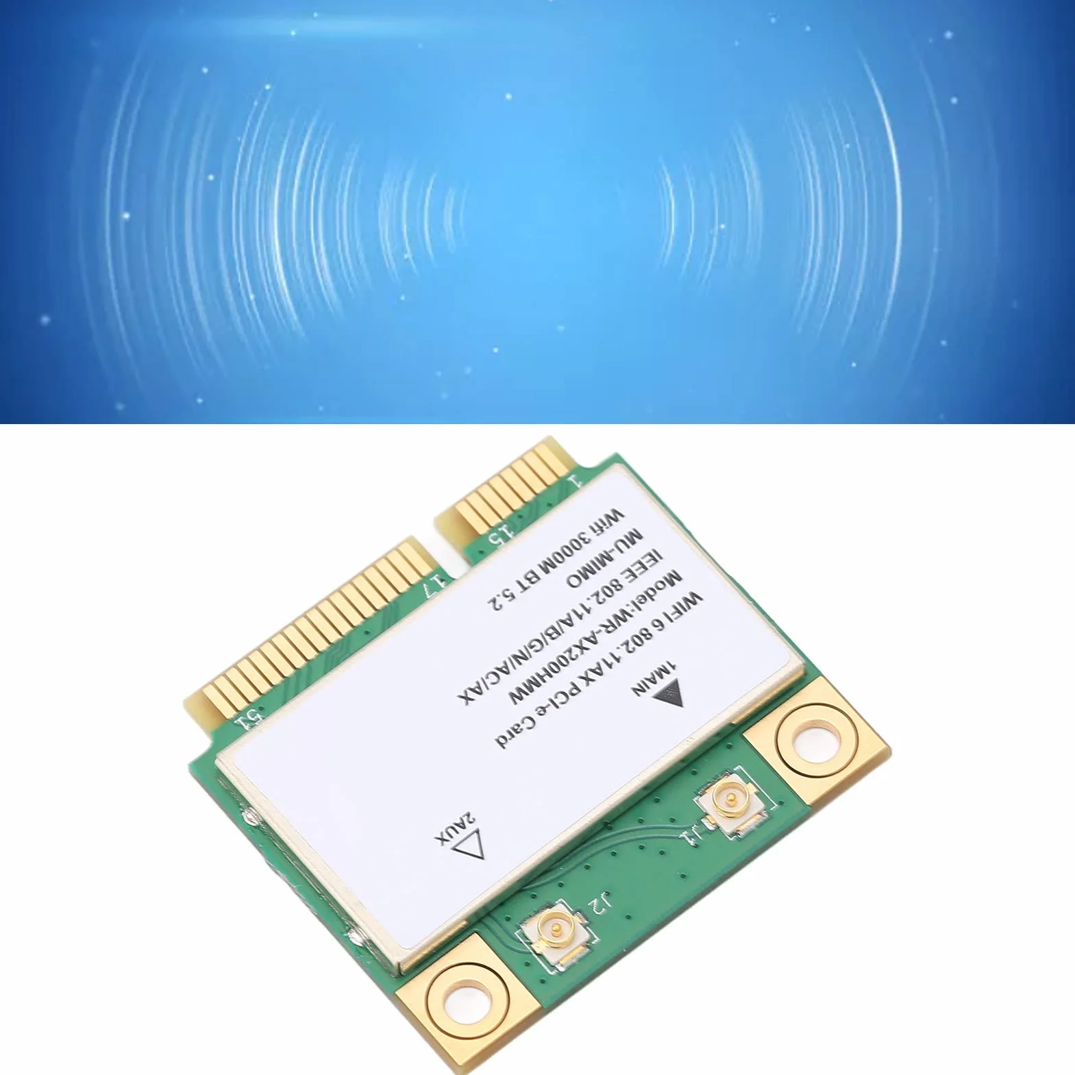 Annadue Scheda WiFi Wireless, Scheda di Rete Wireless Dual Band AX200HMW 2.4G/5G, Scheda Wireless Mini PCI-E 2974M WiFi6 Bluetooth 5.2, 802.11 A/B/G/N/AC/AX per Laptop
