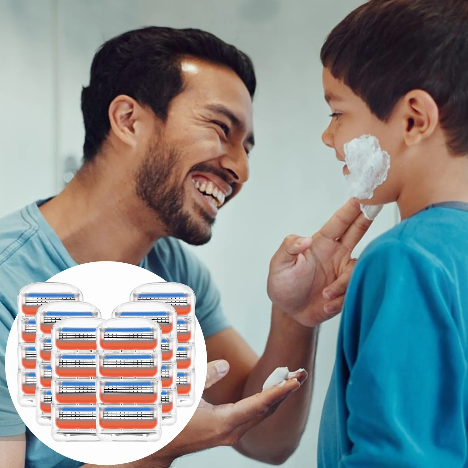 Fusion 5 Lame di Ricambio Compatibili per Rasoi Bagnati Uomo, 24 Pezzi Set Rasoi Manuali