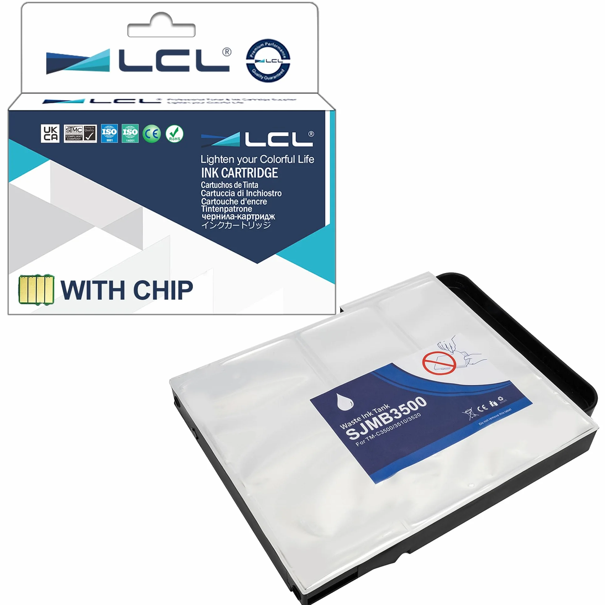 LCL SJMB3500 C33S020580 Maintenance Box Scatola di manutenzione Compatibile Sostituzione per Epson ColorWorks C3500 Series TM-C3500 C3510 C3500 C3520 (1-Pack Nero)